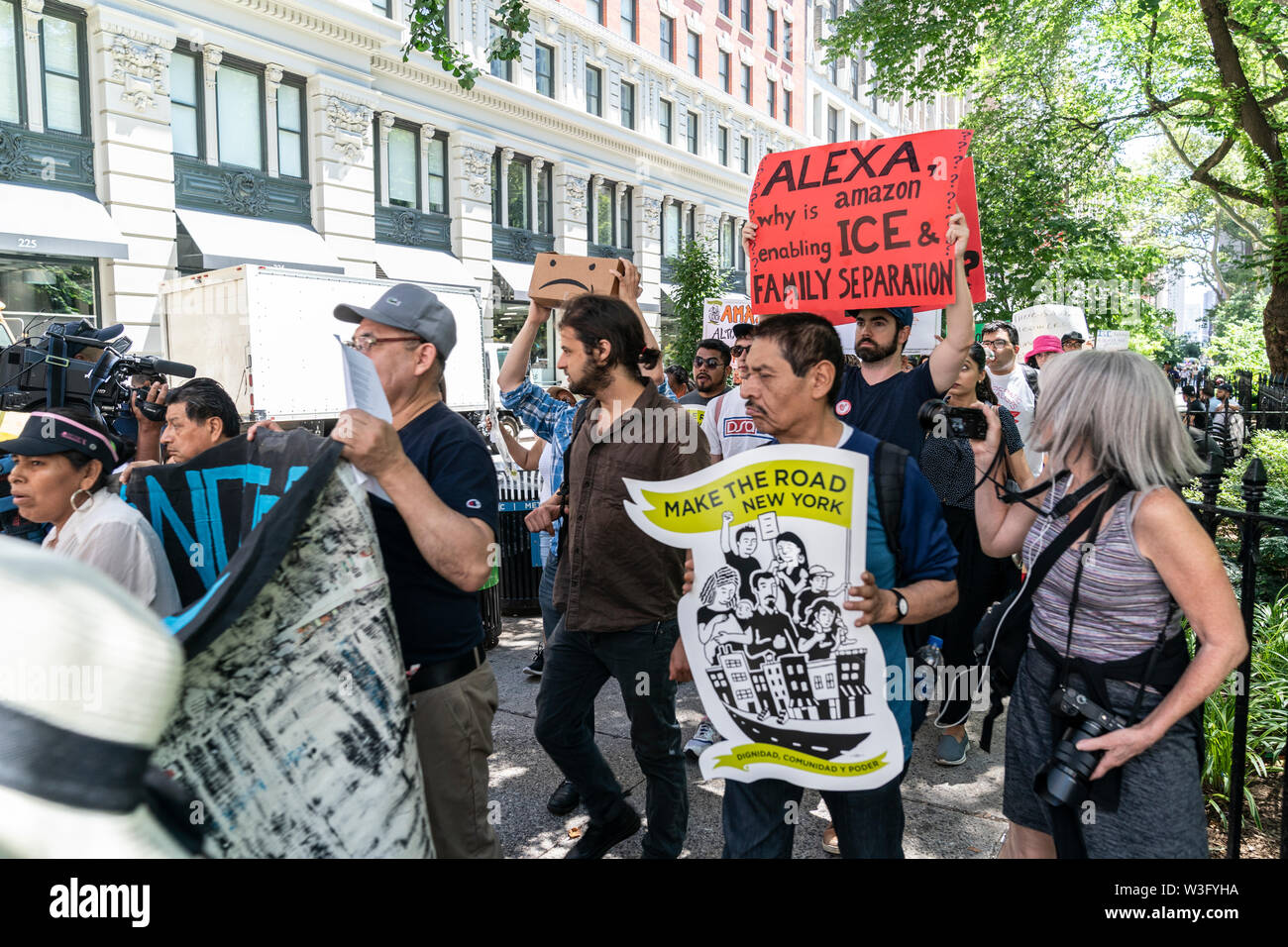 New York, NY - July 15, 2019: Activists stage rally to deliver petition ...
