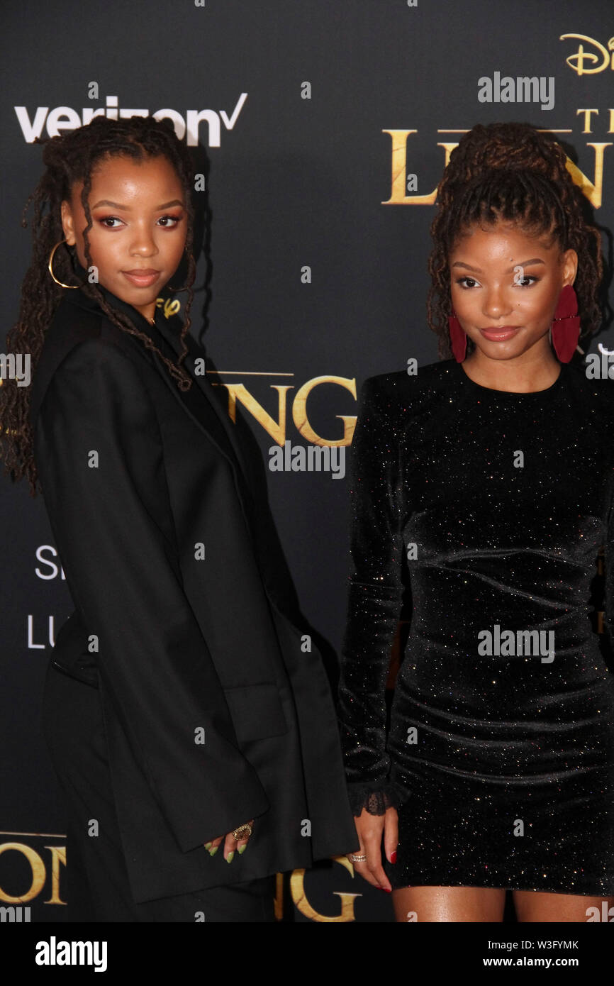 Chloe Bailey and Halle Bailey at World Premiere of Disney's "The Lion
