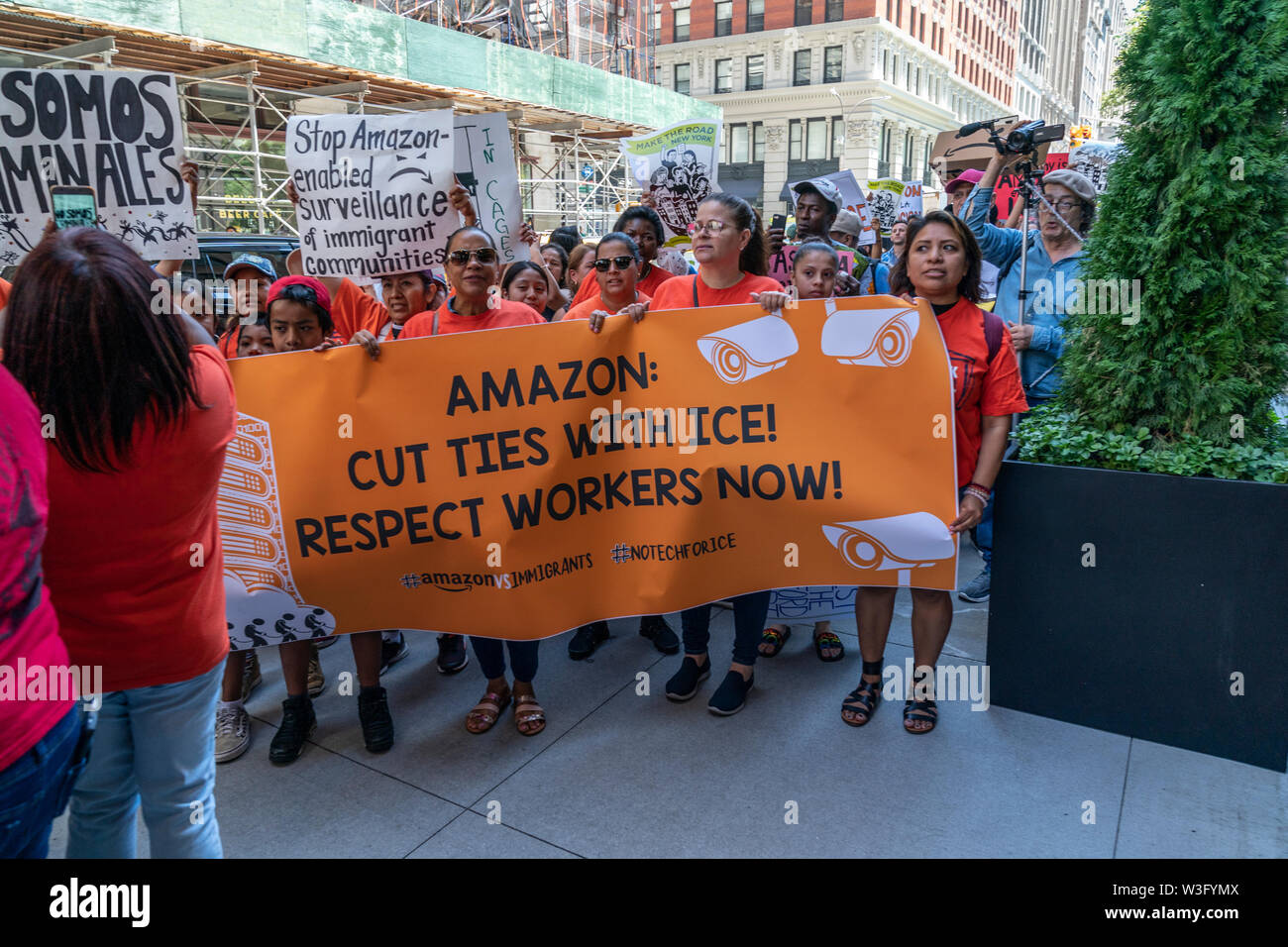 New York, NY - July 15, 2019: Activists stage rally to deliver petition ...