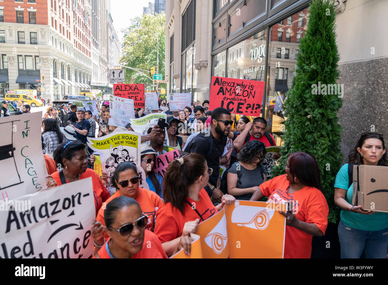 New York, NY - July 15, 2019: Activists stage rally to deliver petition ...