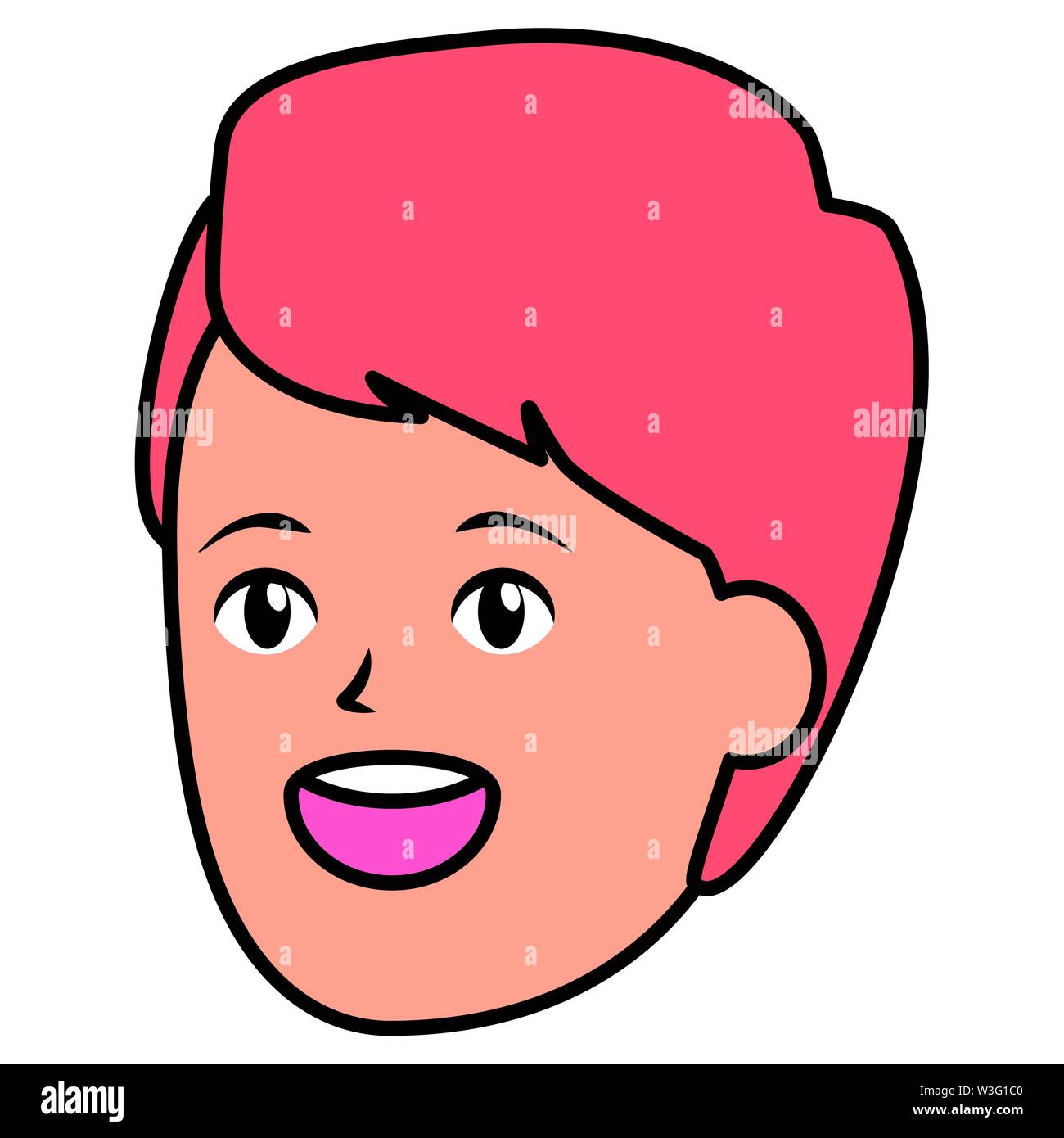 smiling man face character white background Stock Vector Image & Art ...