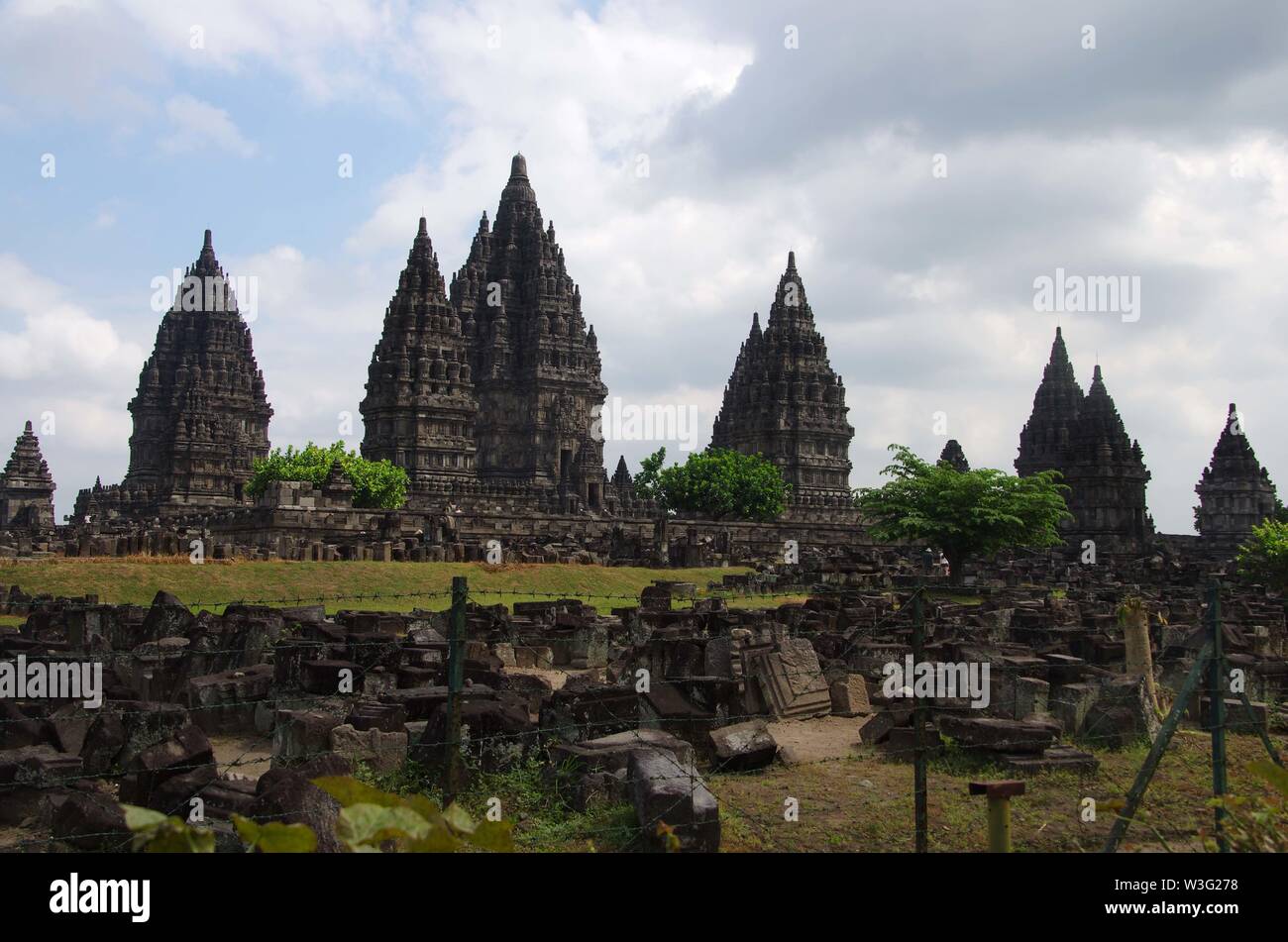 The Prambanan temple near Yogyakarta on the Java island in Indonesia ...