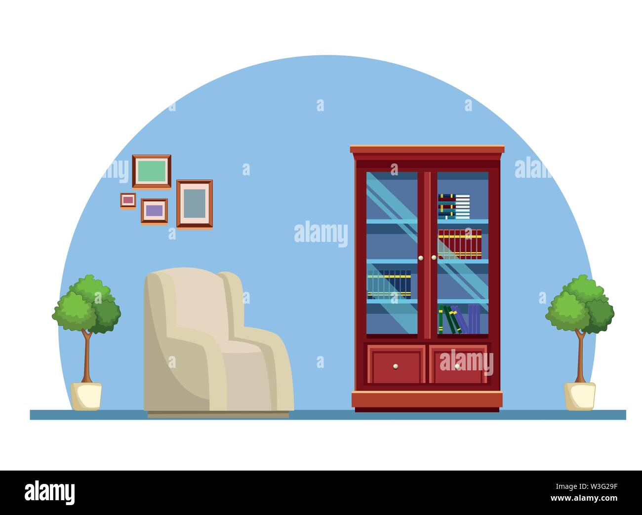 White house library room Stock Vector Images - Alamy