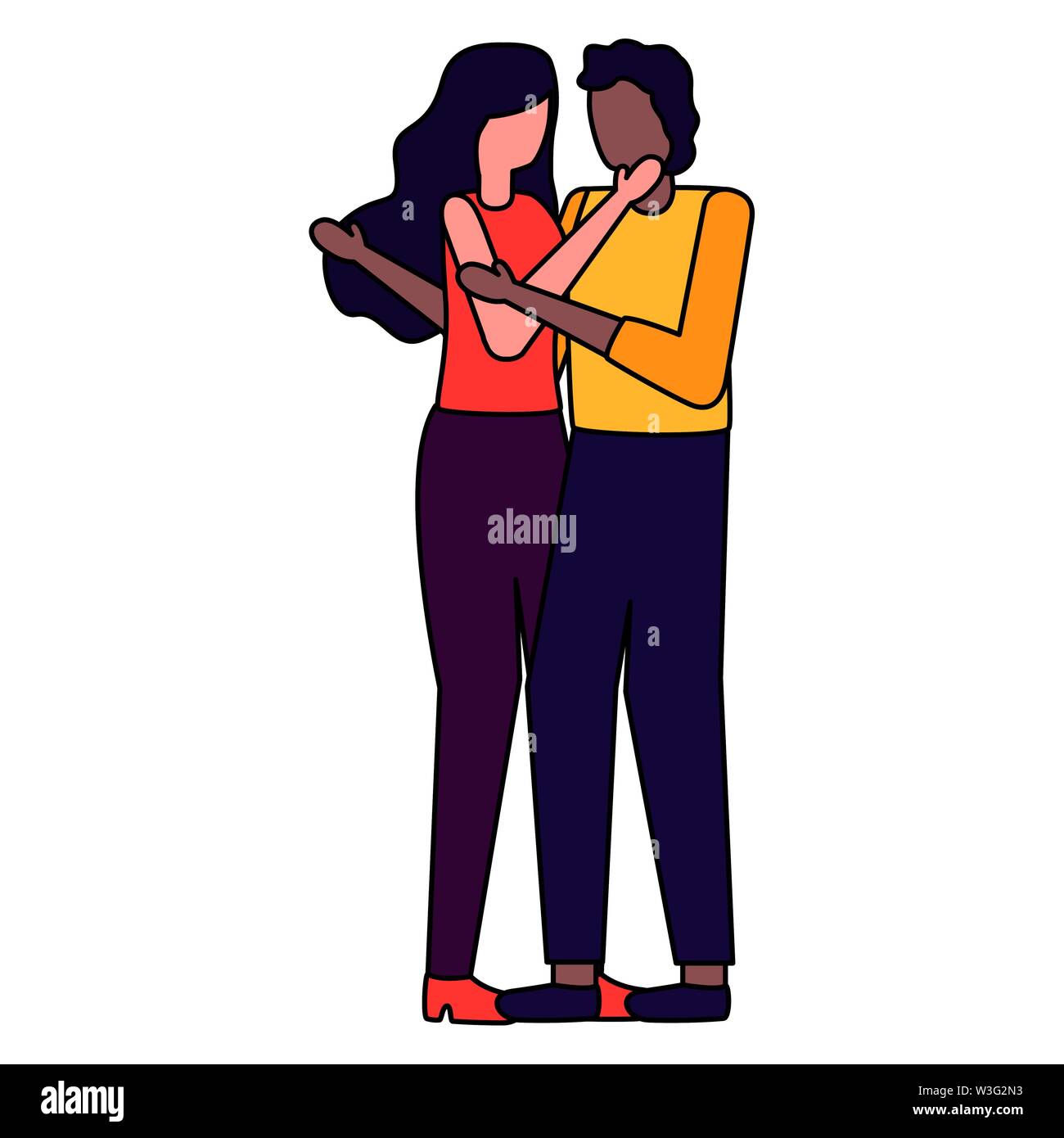 couple romantic love flat design Stock Vector Image & Art - Alamy
