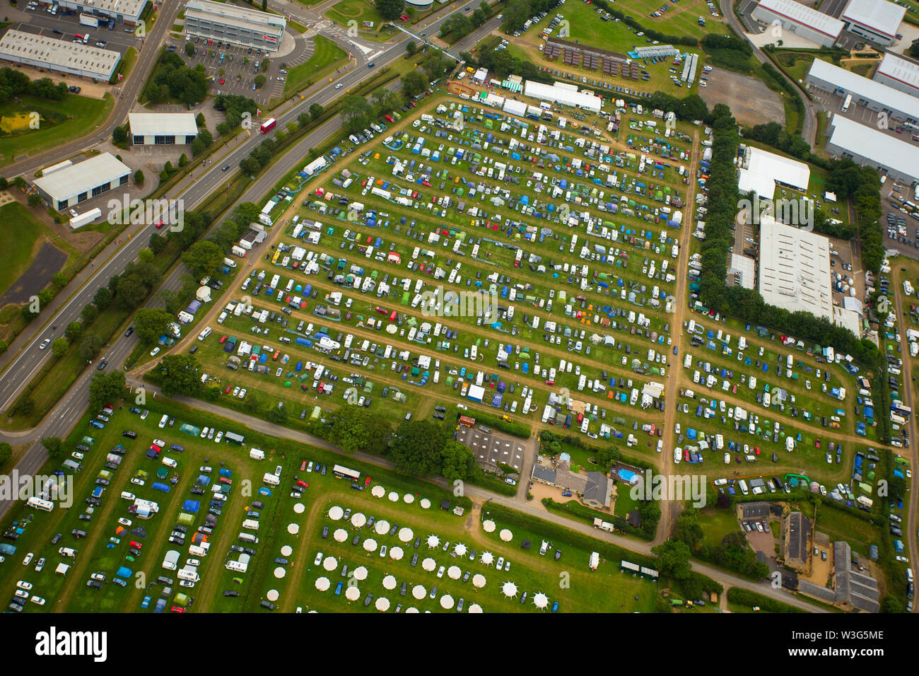 An aerial view of Silverstone Camping at Litchlake Farm, Silverstone