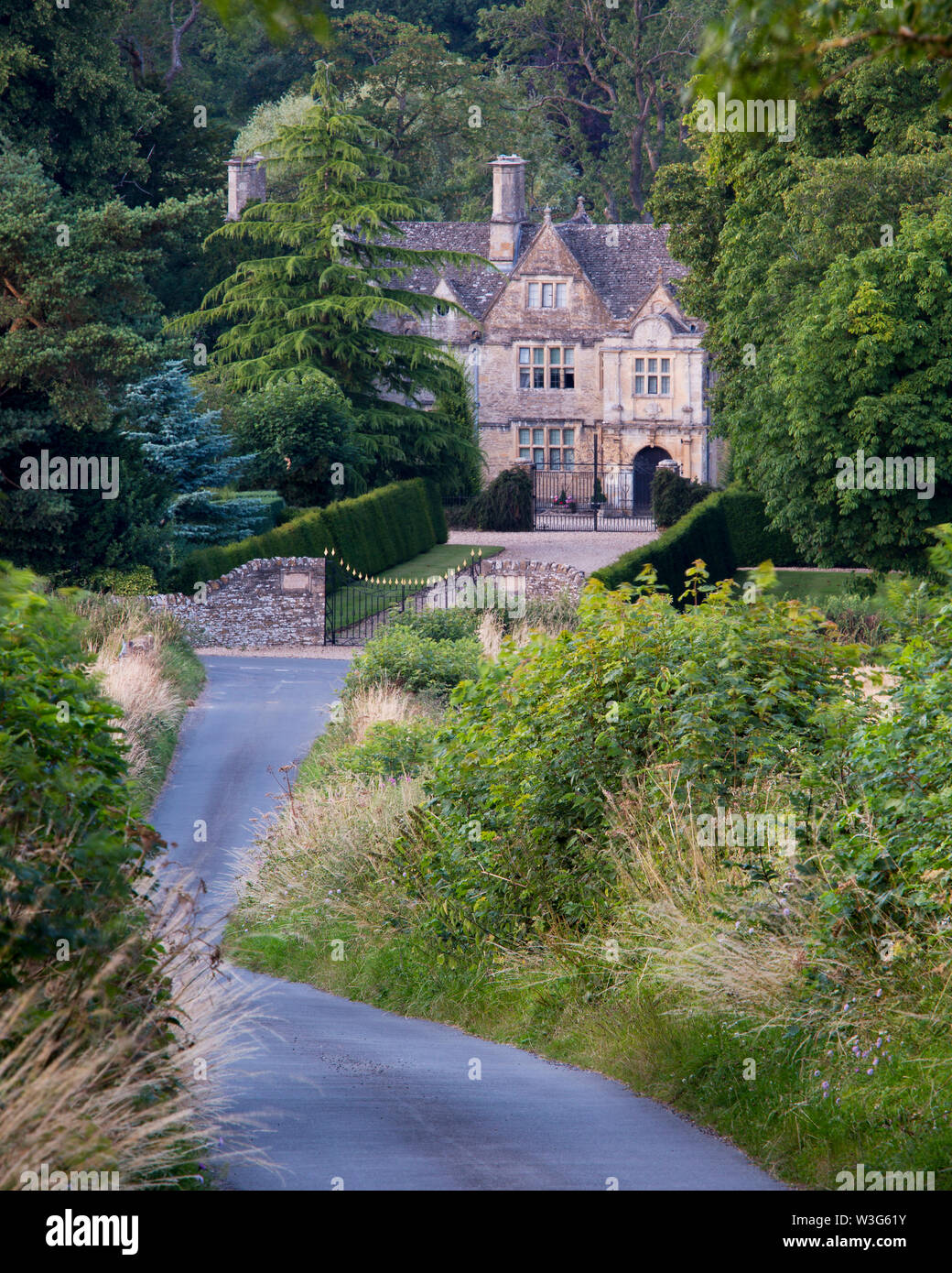 Upper Slaughter Manor House, the Cotswolds, Gloucestershire, England Stock Photo