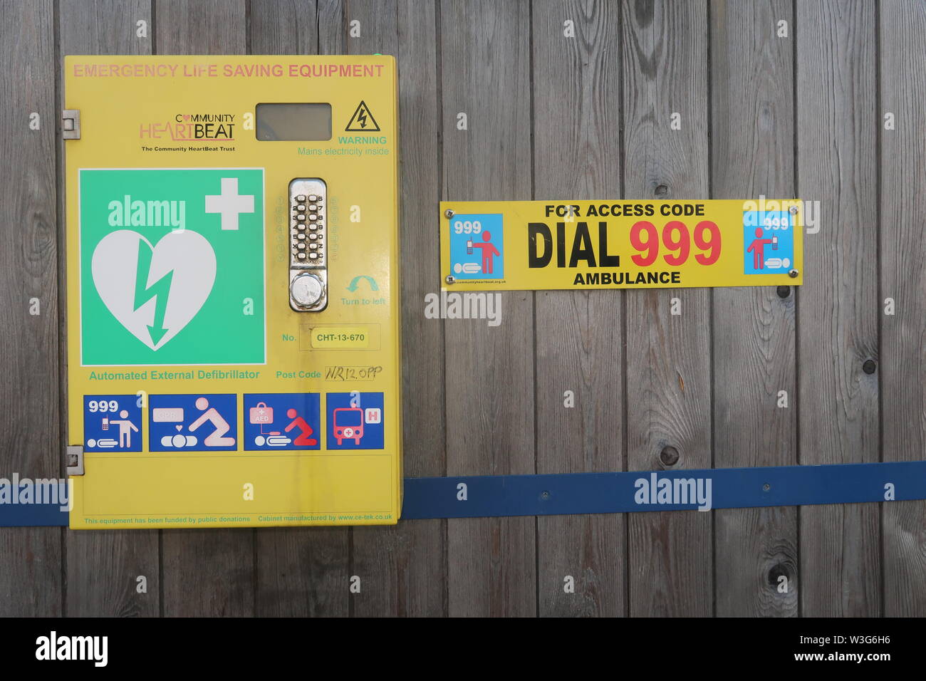 AED - Automated External Defibrillator. Stock Photo