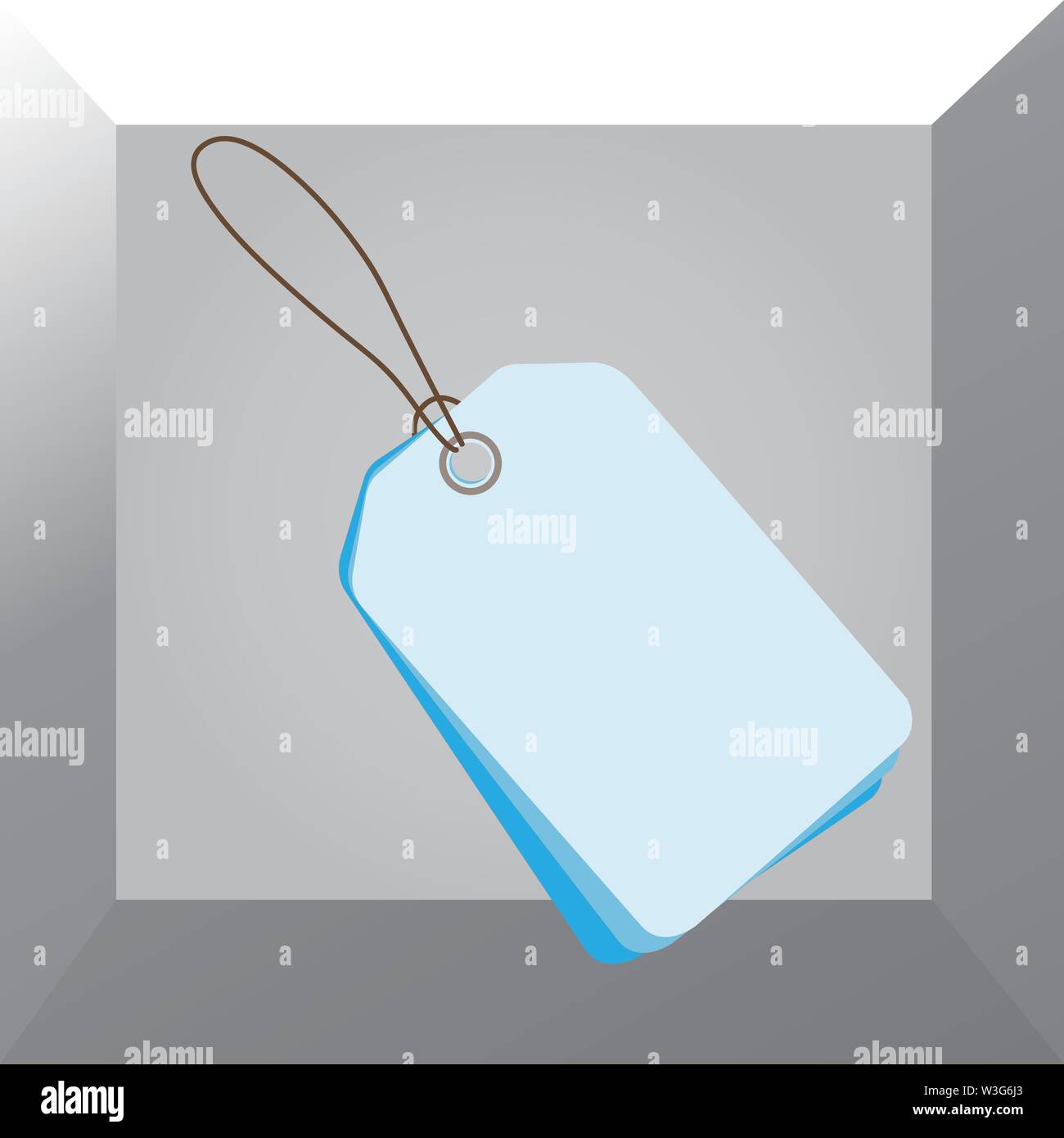 Label rectangle empty badge attached string colorful background tag ...
