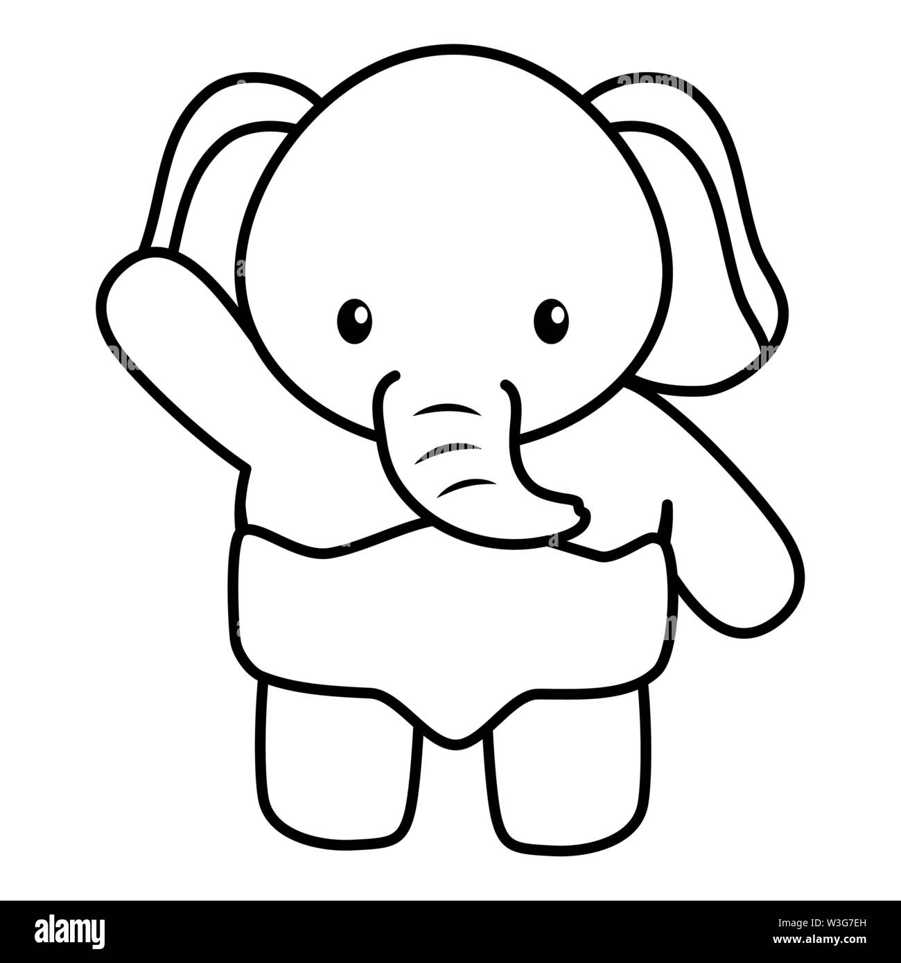 cute little elephant baby character Stock Vector Image & Art - Alamy
