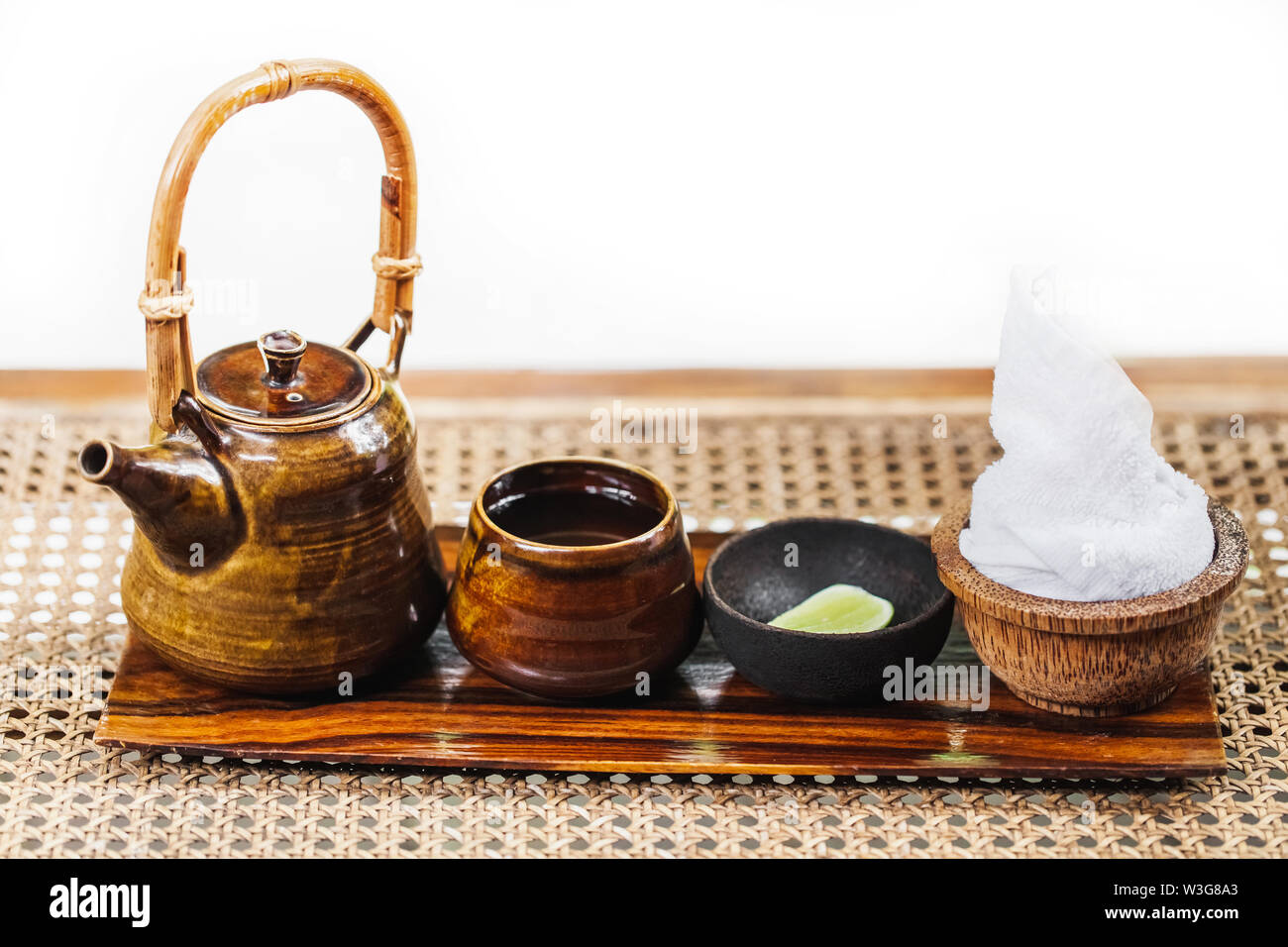vintage wooden tea set