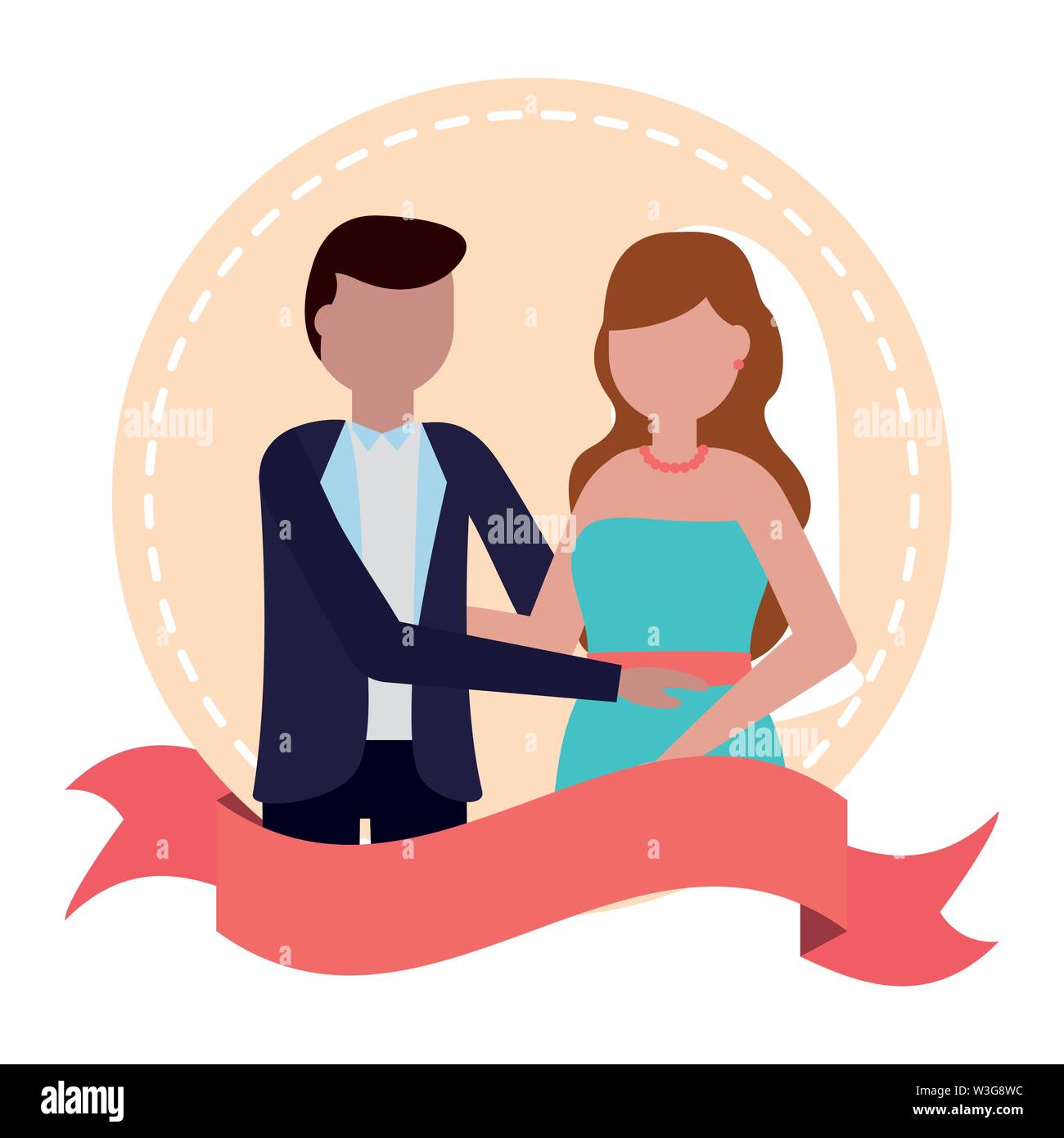 flat design wedding people groom and bride Stock Vector Image & Art - Alamy