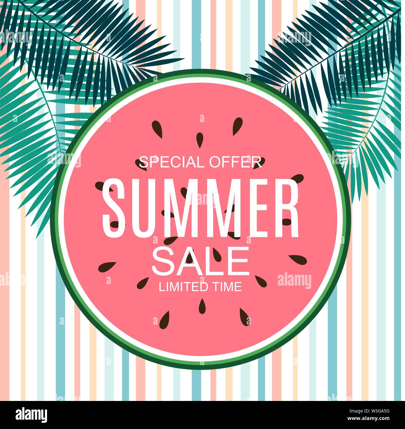 Summer Sale concept Background. Vector Illustration Stock Vector Image ...
