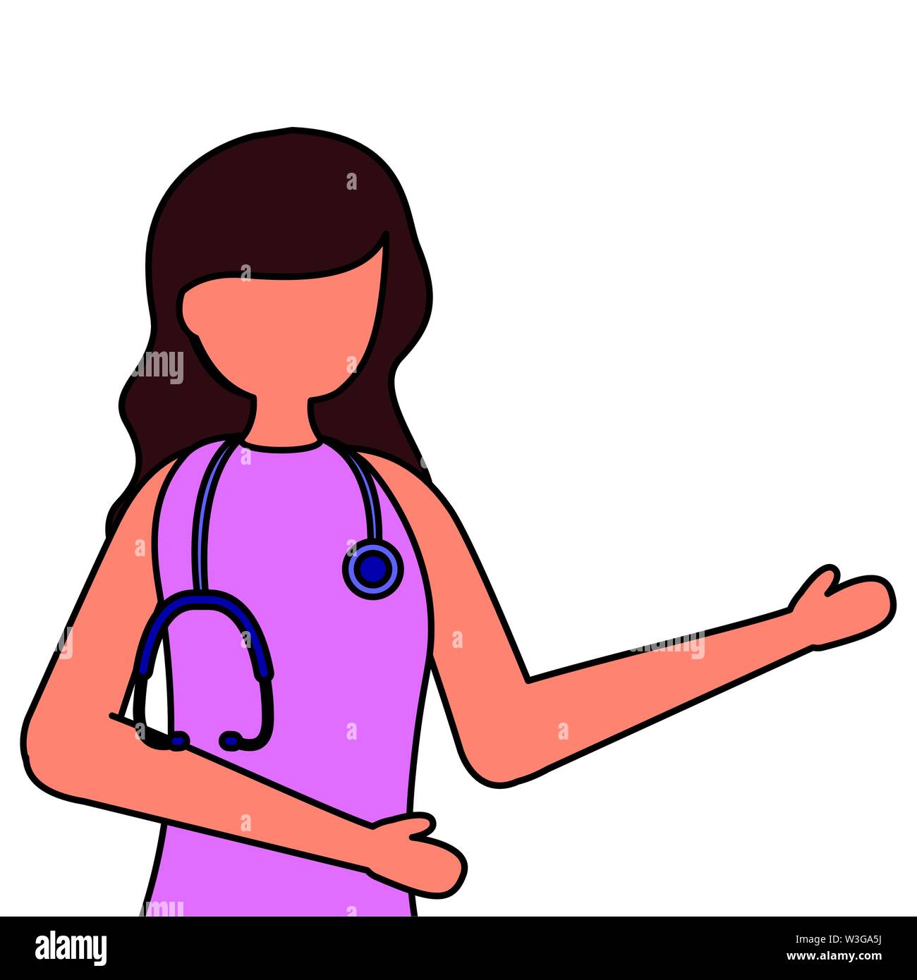 female doctor with stethoscope healthcare Stock Vector Image & Art - Alamy