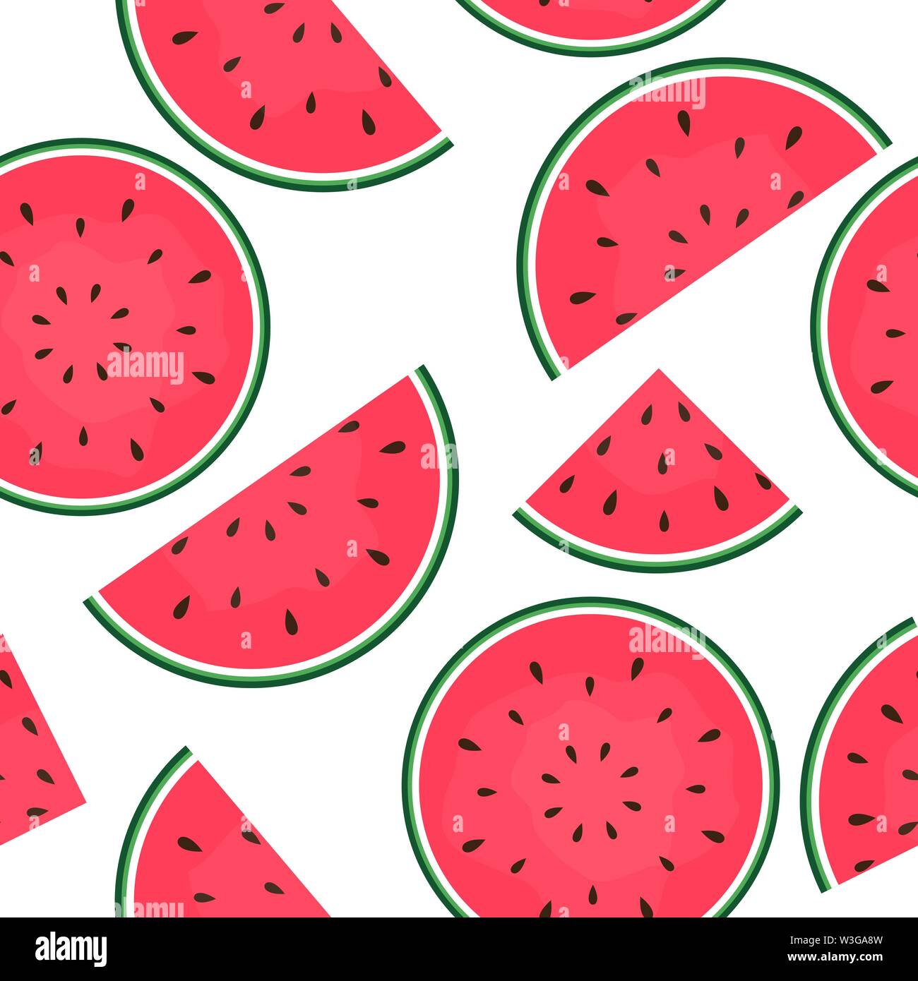 Seamless Pattern Background with Watermelon. Vector Illustration Stock ...