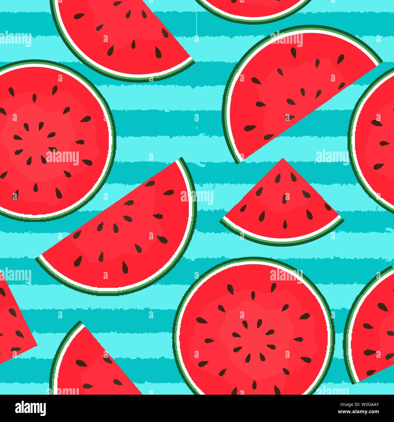 Seamless Pattern Background with Watermelon. Vector Illustration Stock ...