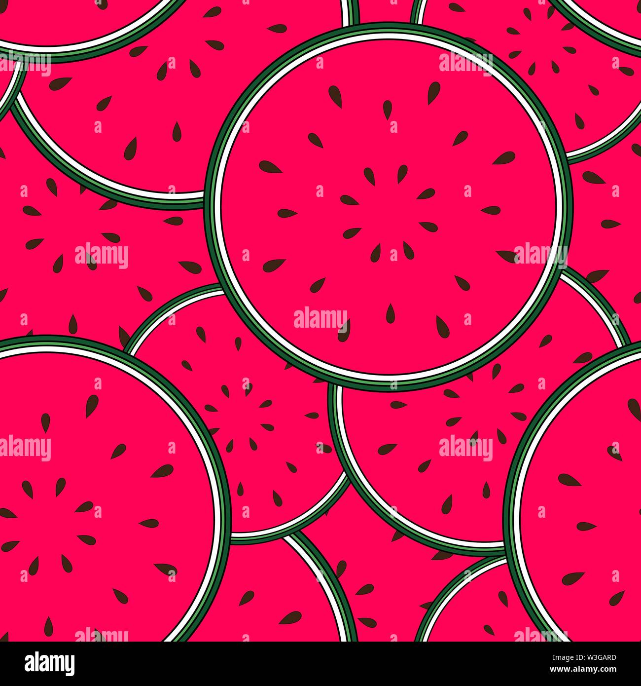 Seamless Pattern Background with Watermelon. Vector Illustration Stock ...