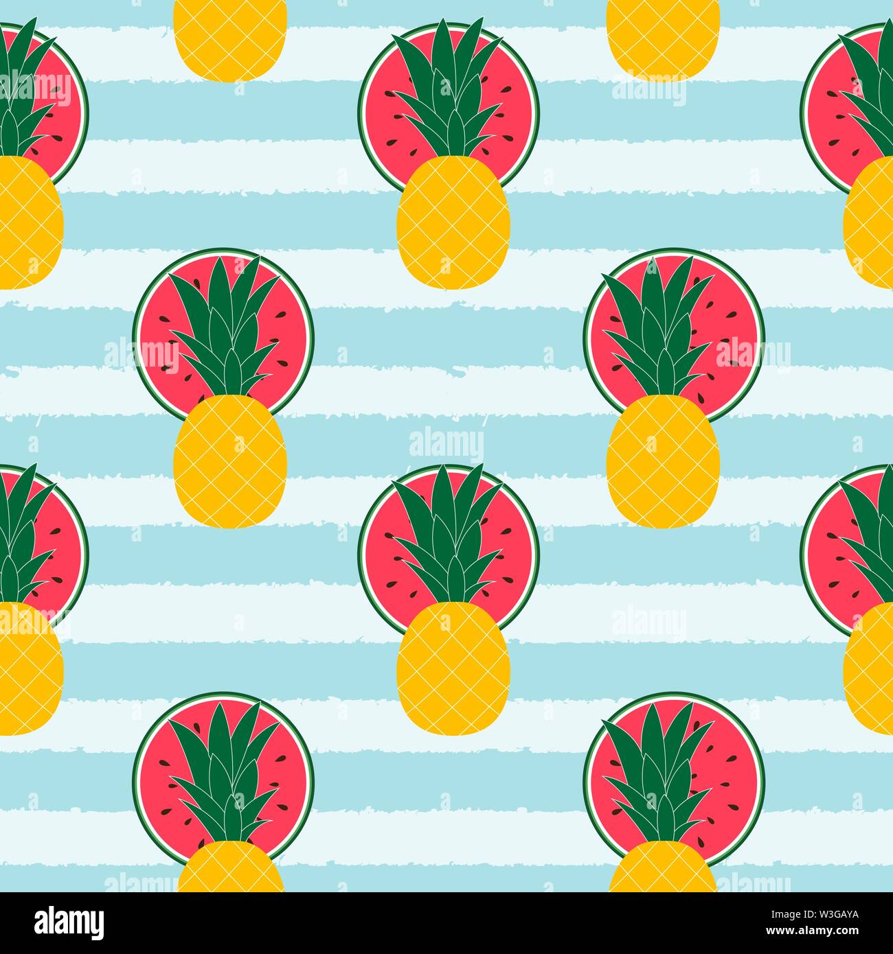 Seamless Pattern Background with Watermelon. Vector Illustration Stock ...