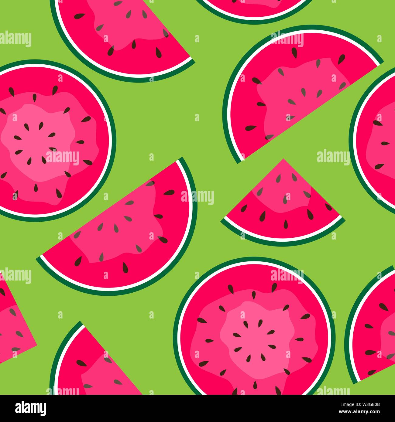 Seamless Pattern Background with Watermelon. Vector Illustration Stock ...