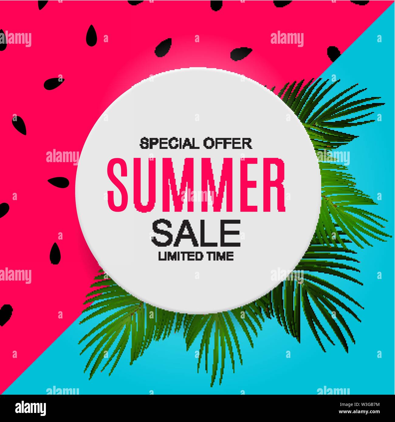 Summer Sale concept Background. Vector Illustration Stock Vector Image ...
