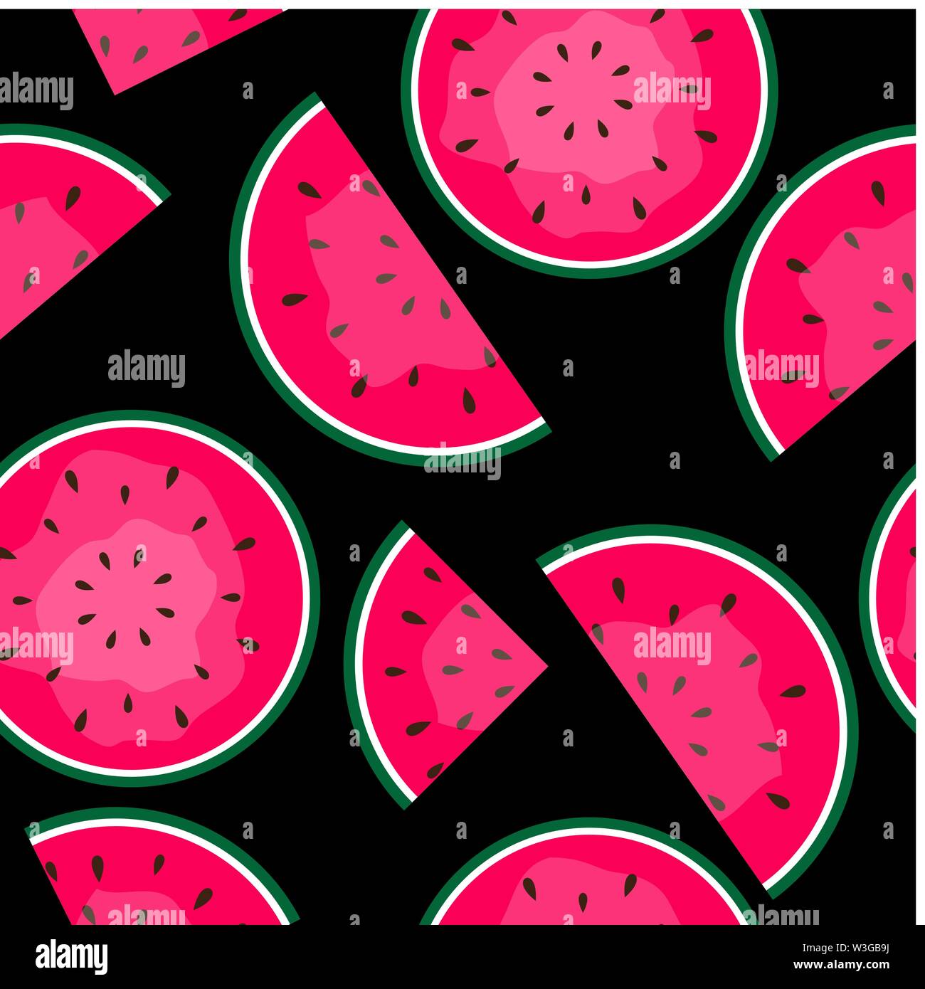 Seamless Pattern Background with Watermelon. Vector Illustration Stock ...