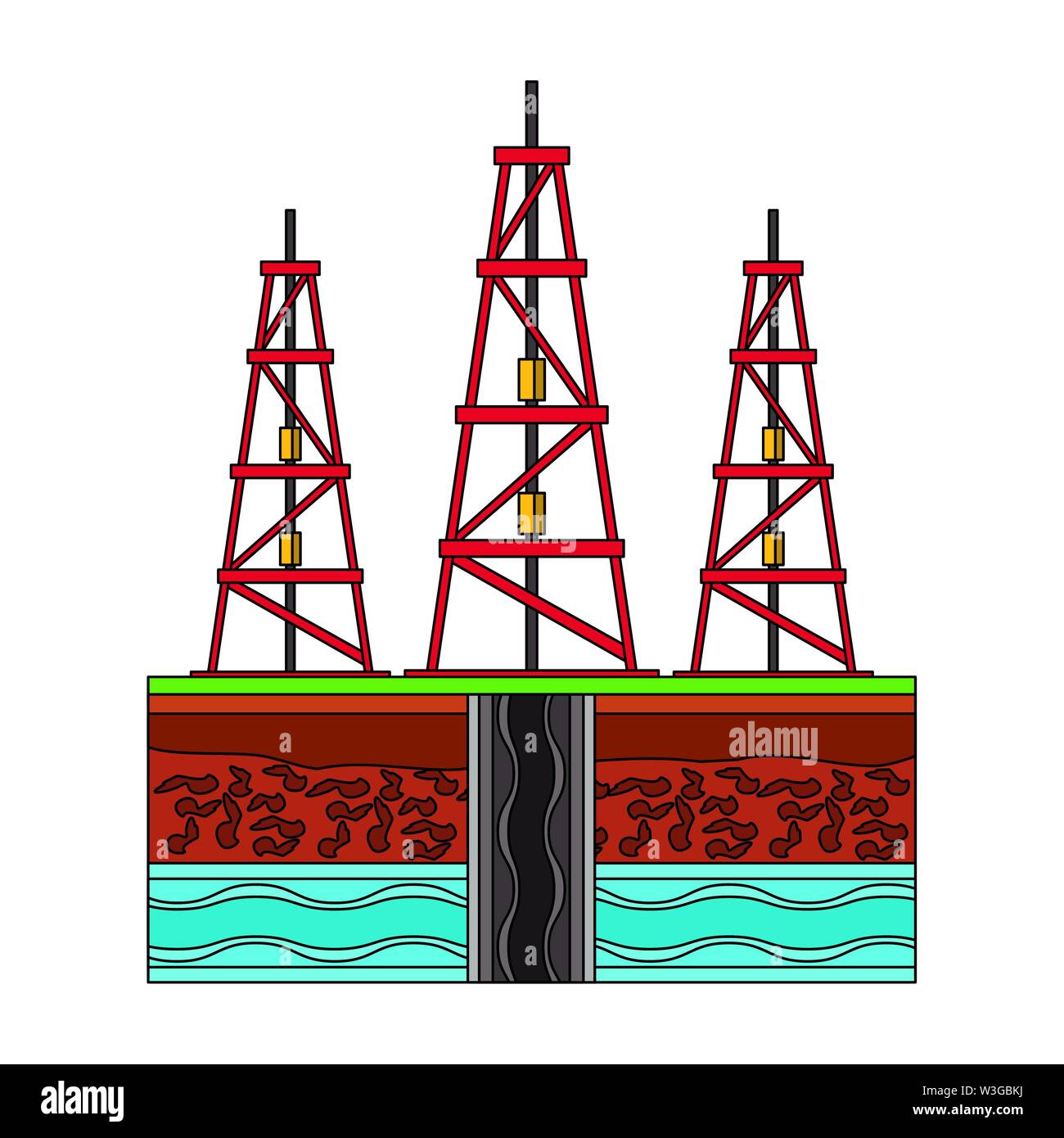 oil refinery gas factory cartoon Stock Vector Image & Art - Alamy