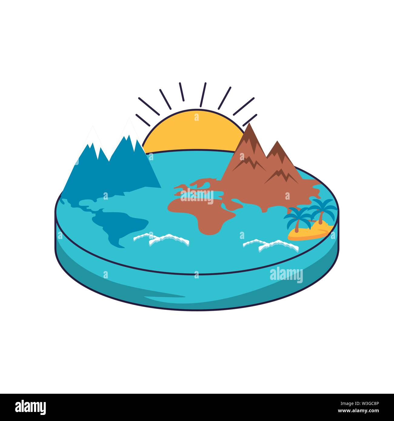 world planet earth maps icon vector - World Planet Earth Maps Icon Vector Illustration Design W3GC8P