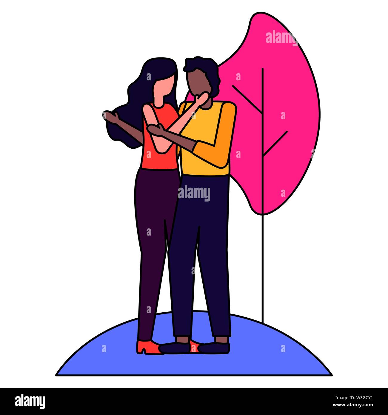 couple romantic love flat design Stock Vector Image & Art - Alamy