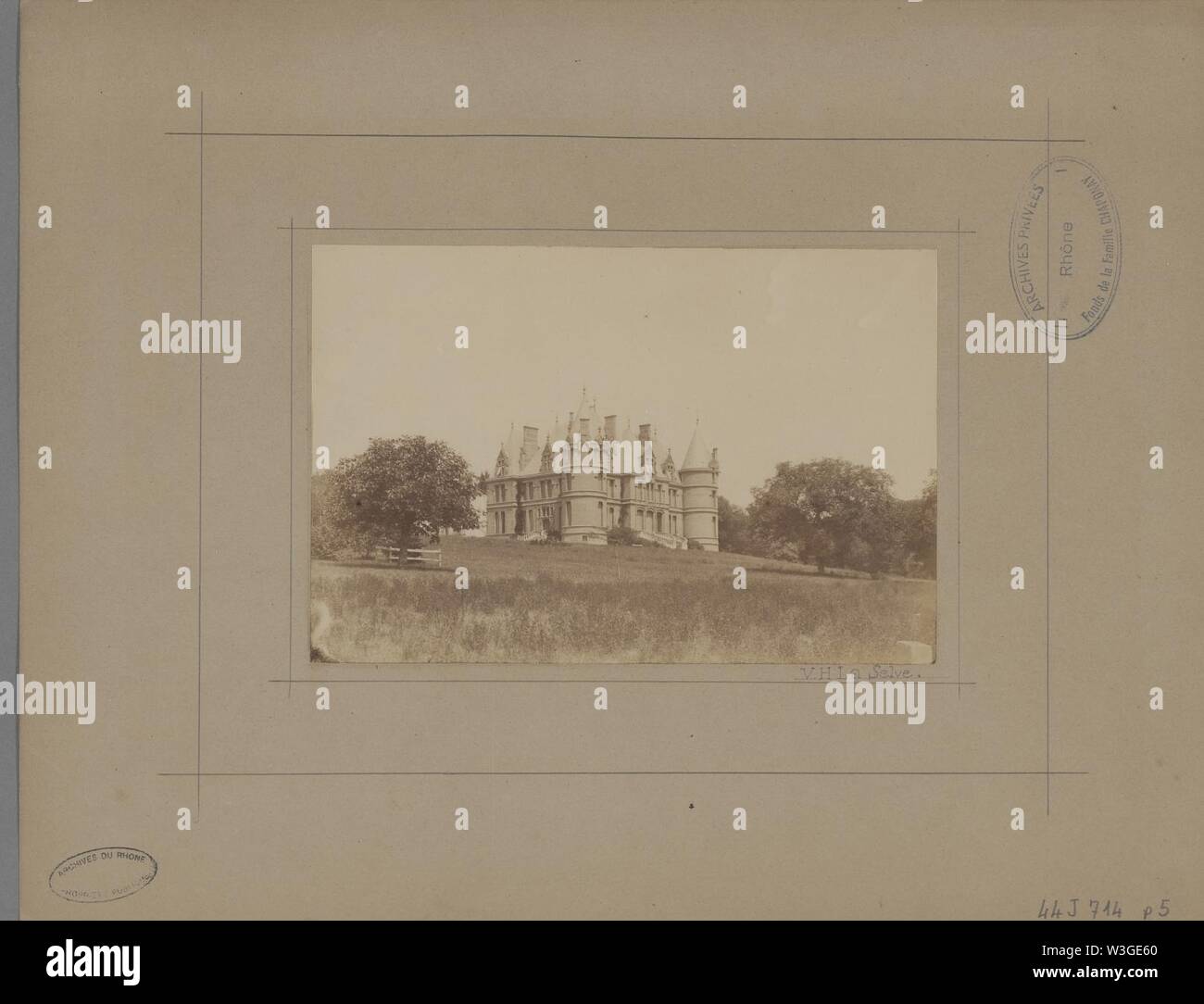 Château de la Flachère, photographies, 1899 04 Stock Photo Alamy