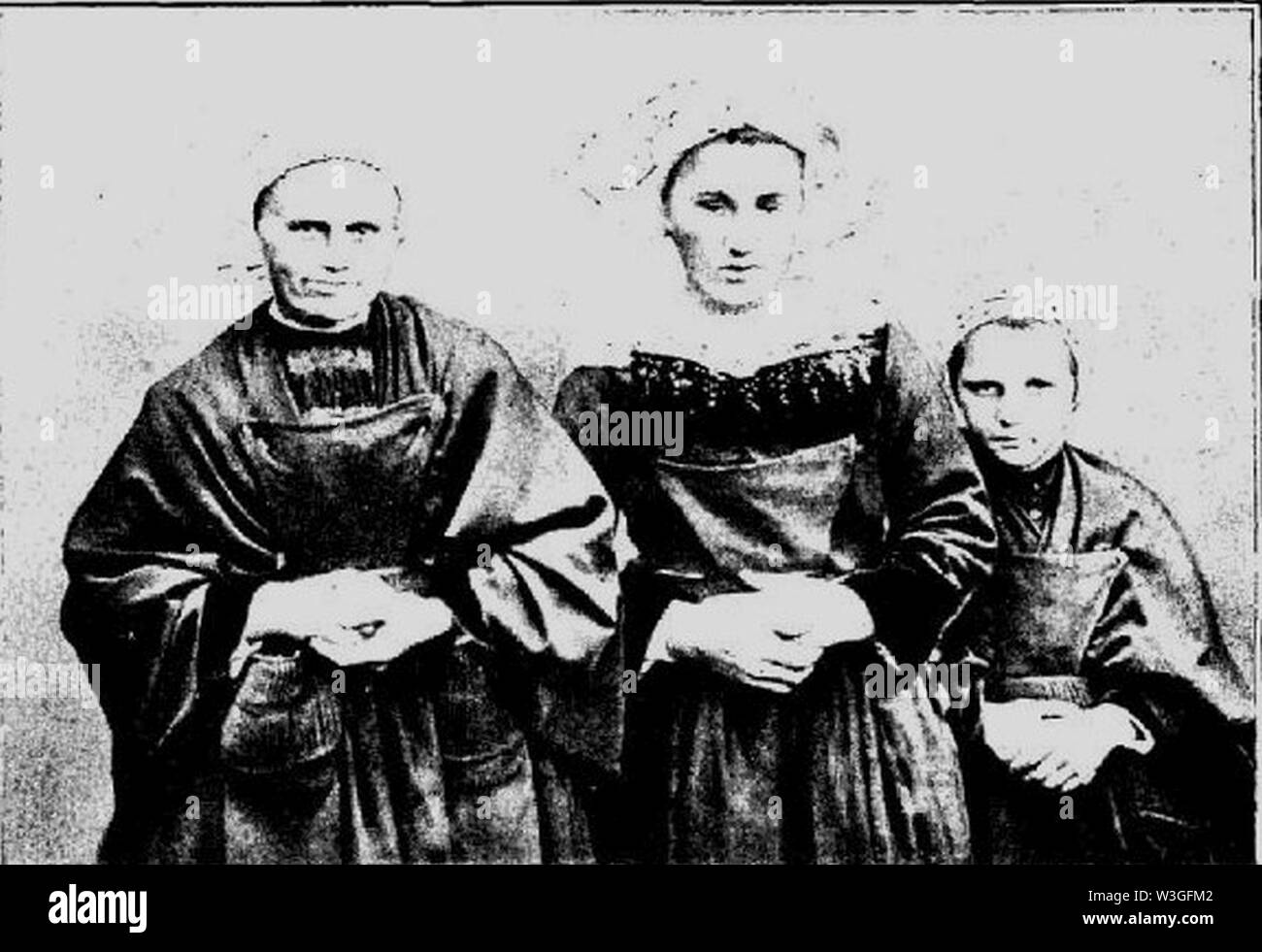 Châteauneuf-du-Faou Groupe de femmes. Stock Photo