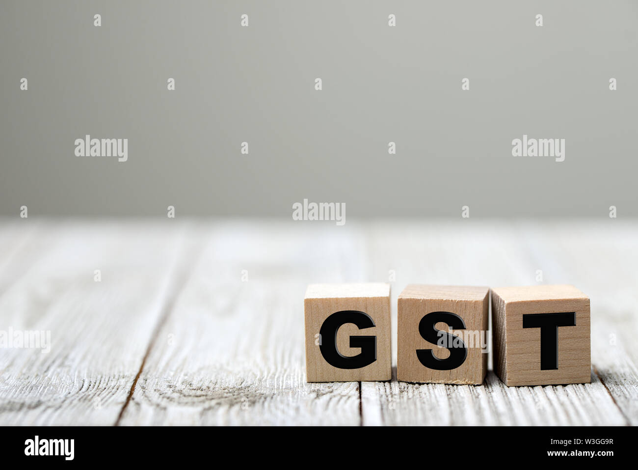 Business concept with a GST word Stock Photo