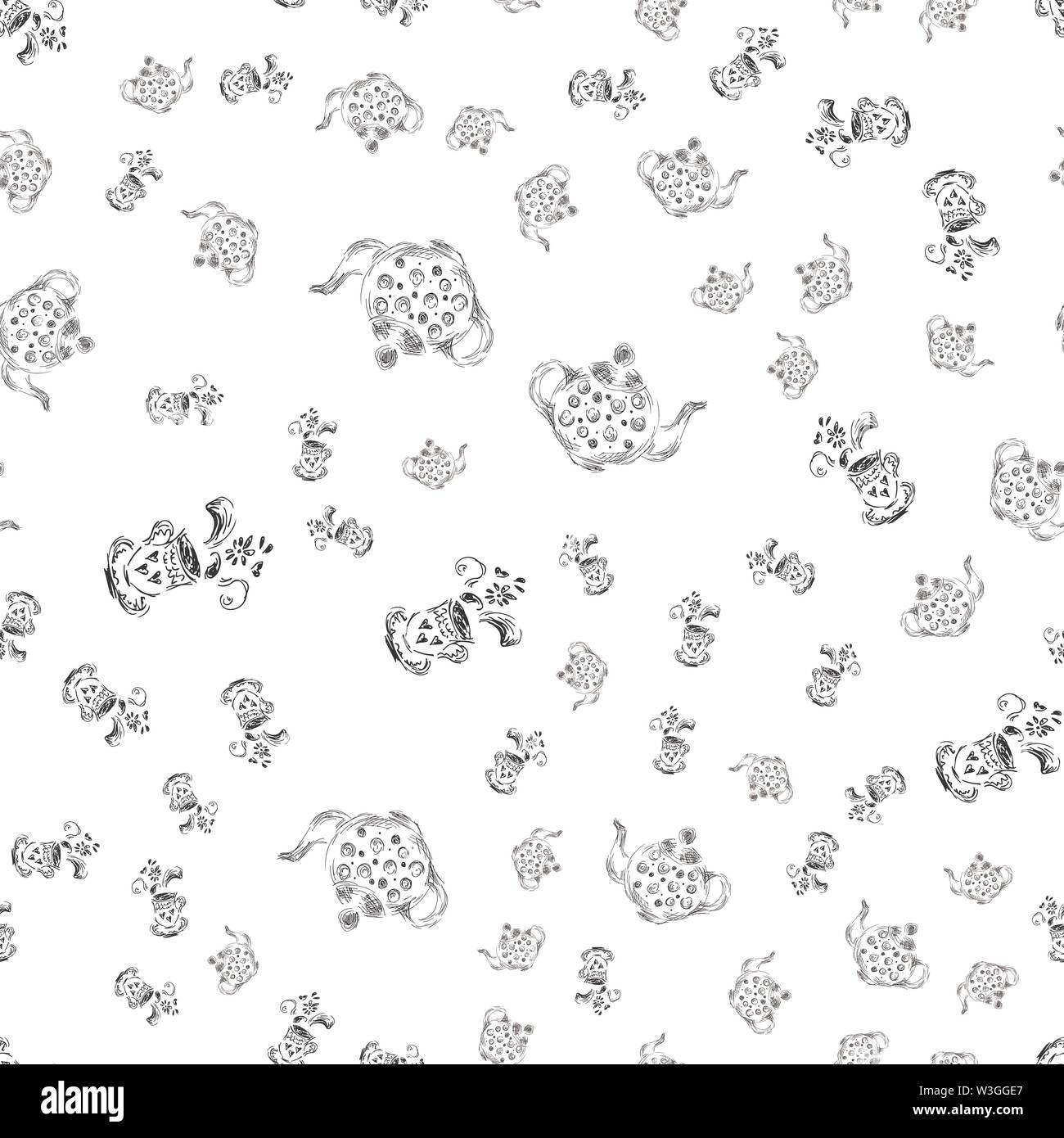 Chinese porcelain teacups Stock Vector Images - Alamy