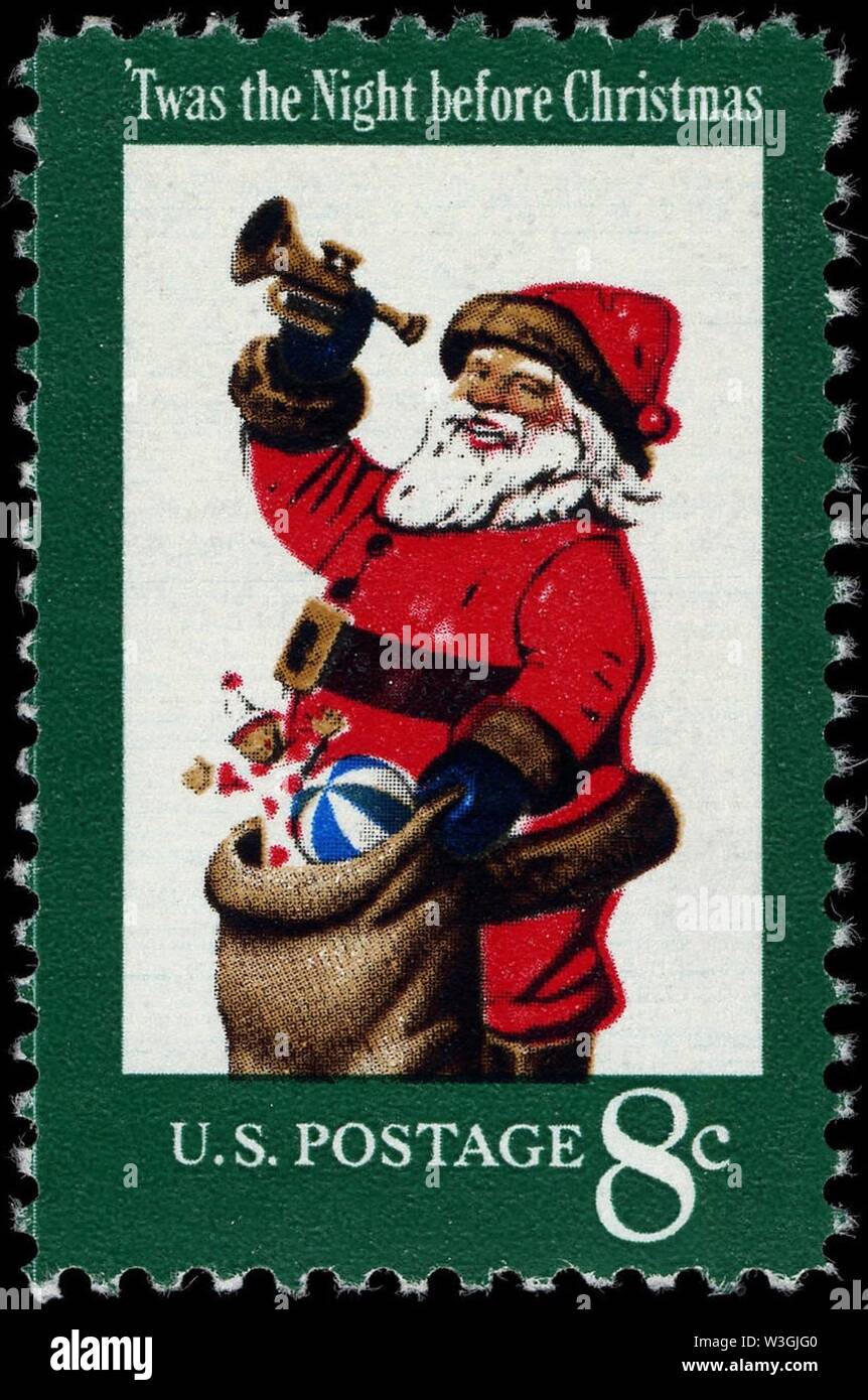 Christmas 8c 1972 issue U.S. stamp. Stock Photo
