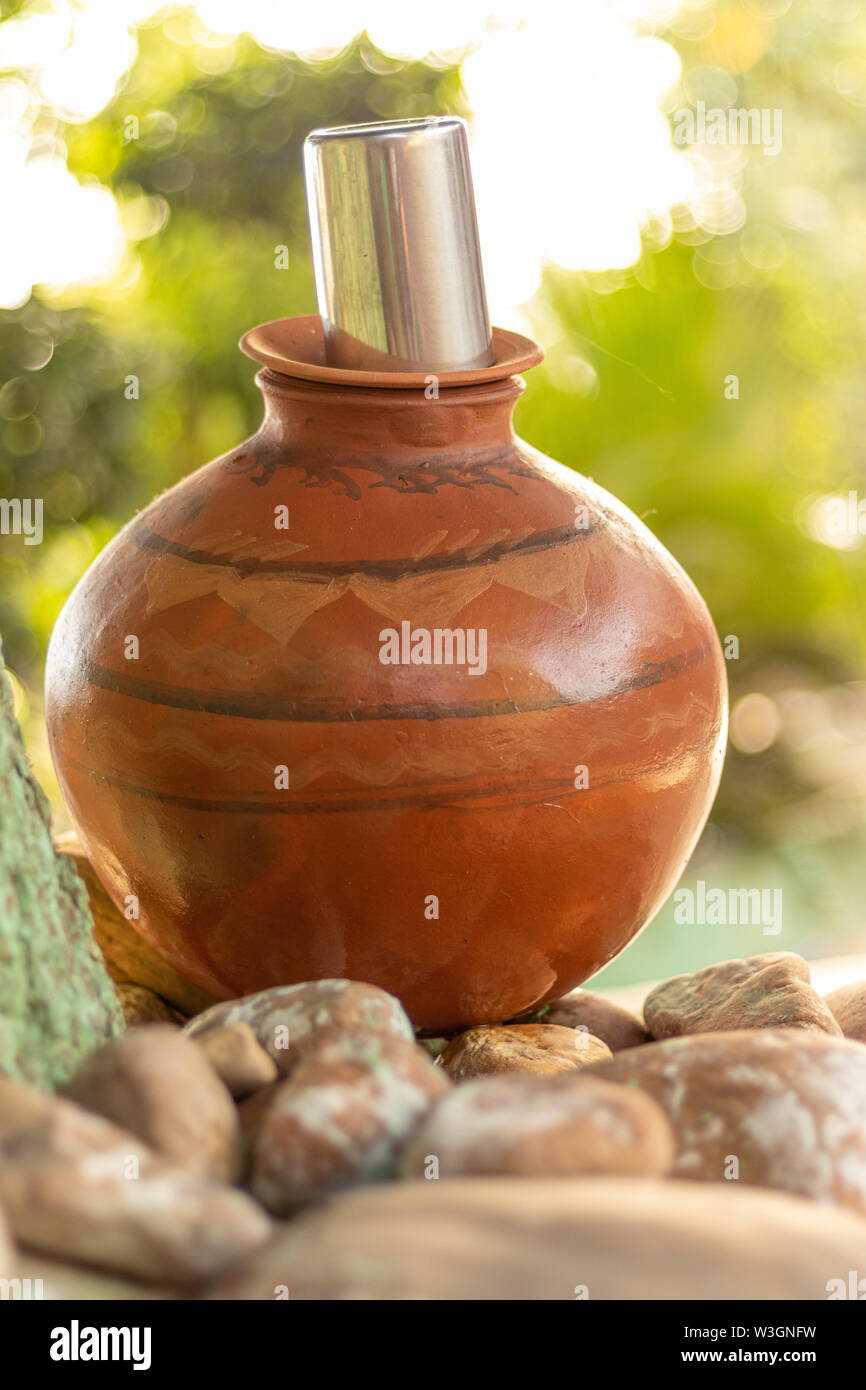 Indian clay water pots