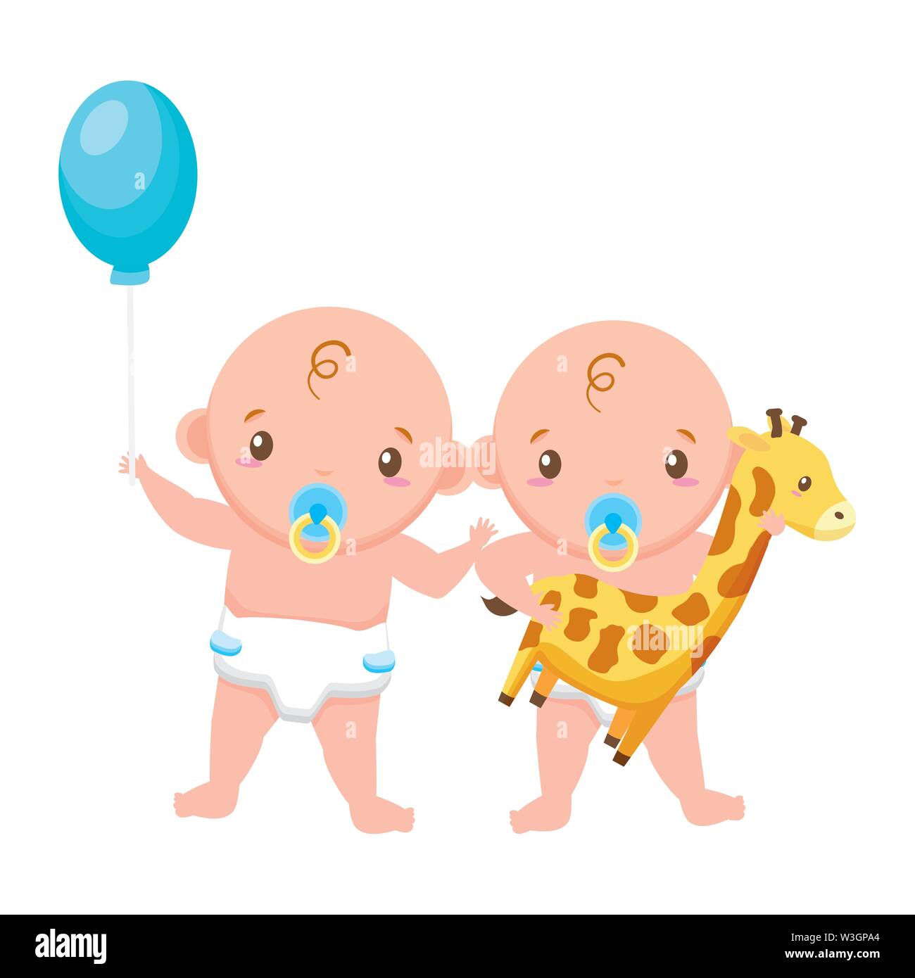 babies boy and girl baby shower Stock Vector Image & Art - Alamy