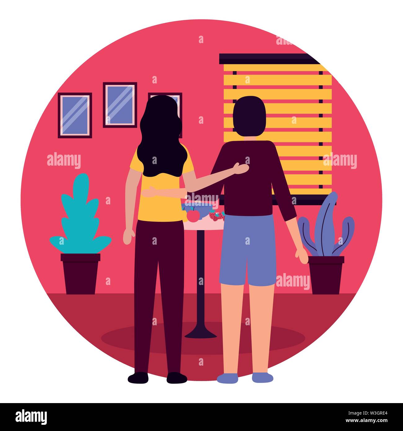 couple romantic love flat design Stock Vector Image & Art - Alamy