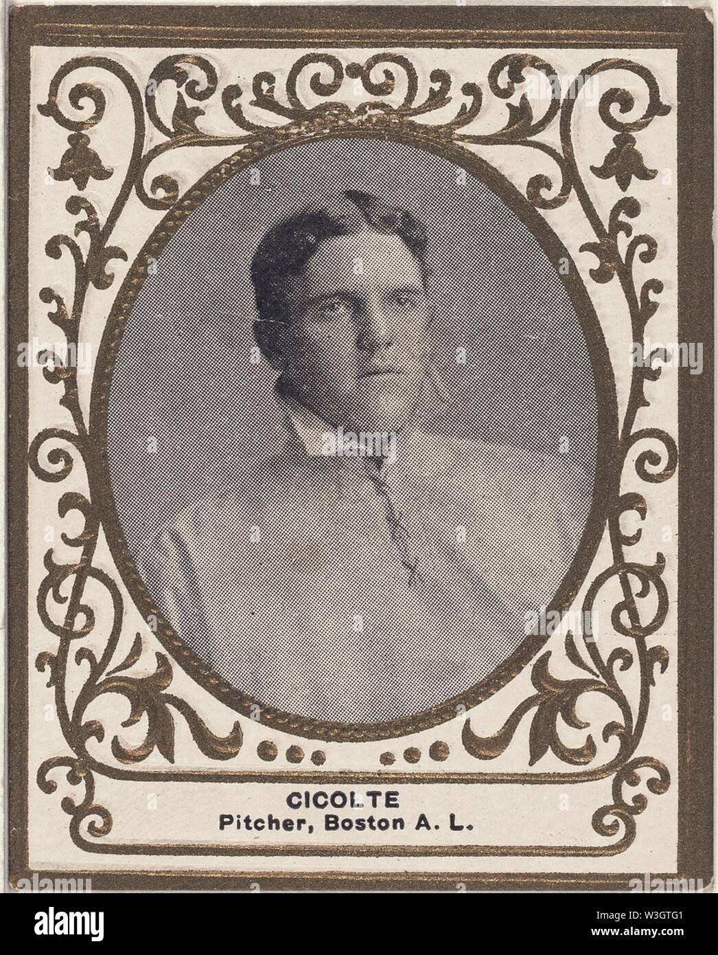 Cicotte, Boston Red Sox, baseball card portrait Stock Photo