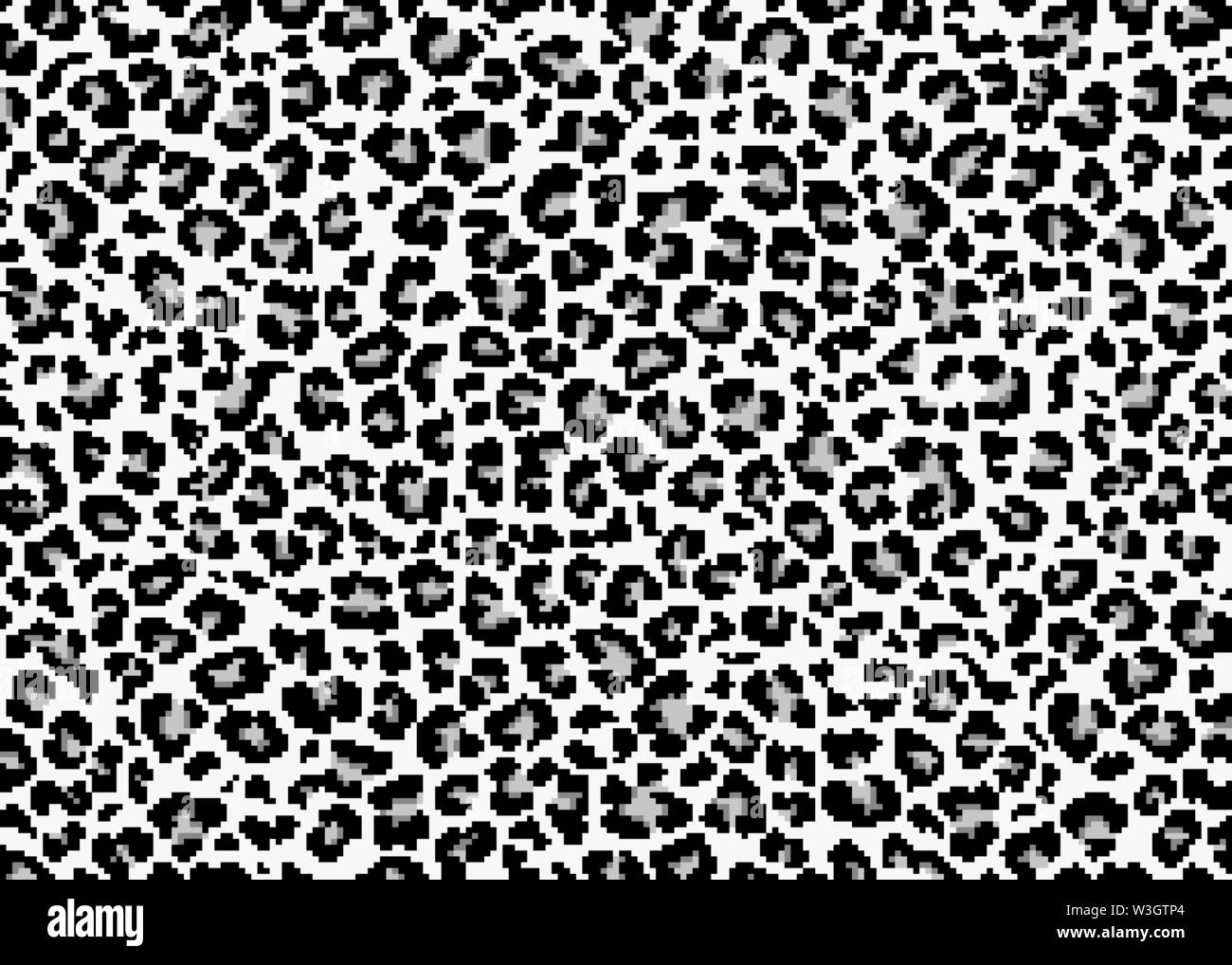 Leopard pattern design. 8 bit vector illustration background. For print