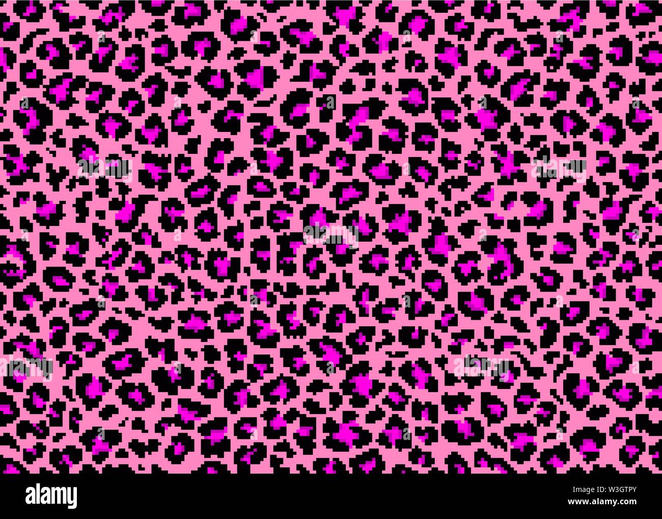 Leopard pattern design. 8 bit vector illustration background. For print, textile, web, home decor, fashion, surface, graphic design Stock Vector