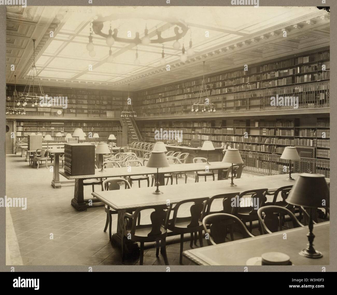 Circulating department, American history section of the New York Public Library Stock Photo