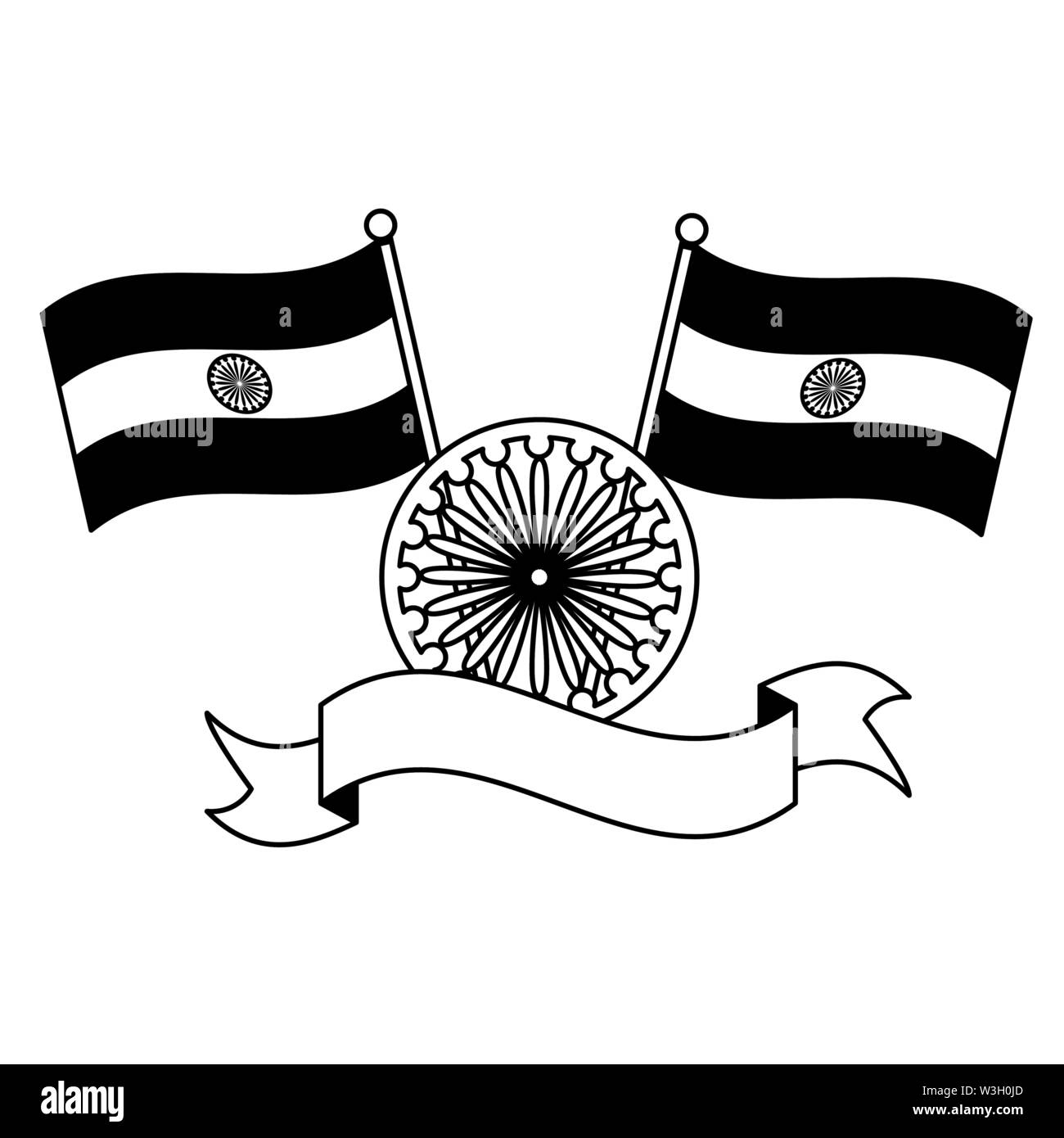 indian flags with map and ashoka chakra Stock Vector Image & Art Alamy
