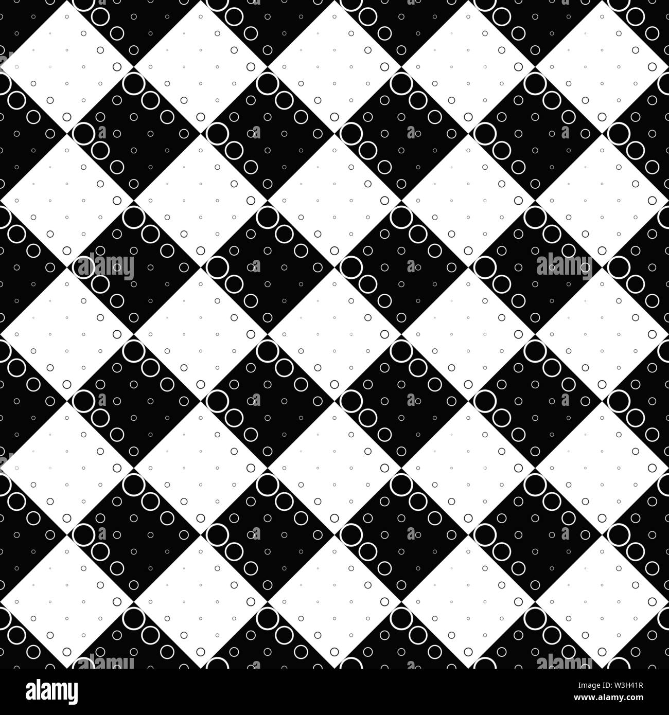 Abstract seamless geometrical circle pattern background - black and ...