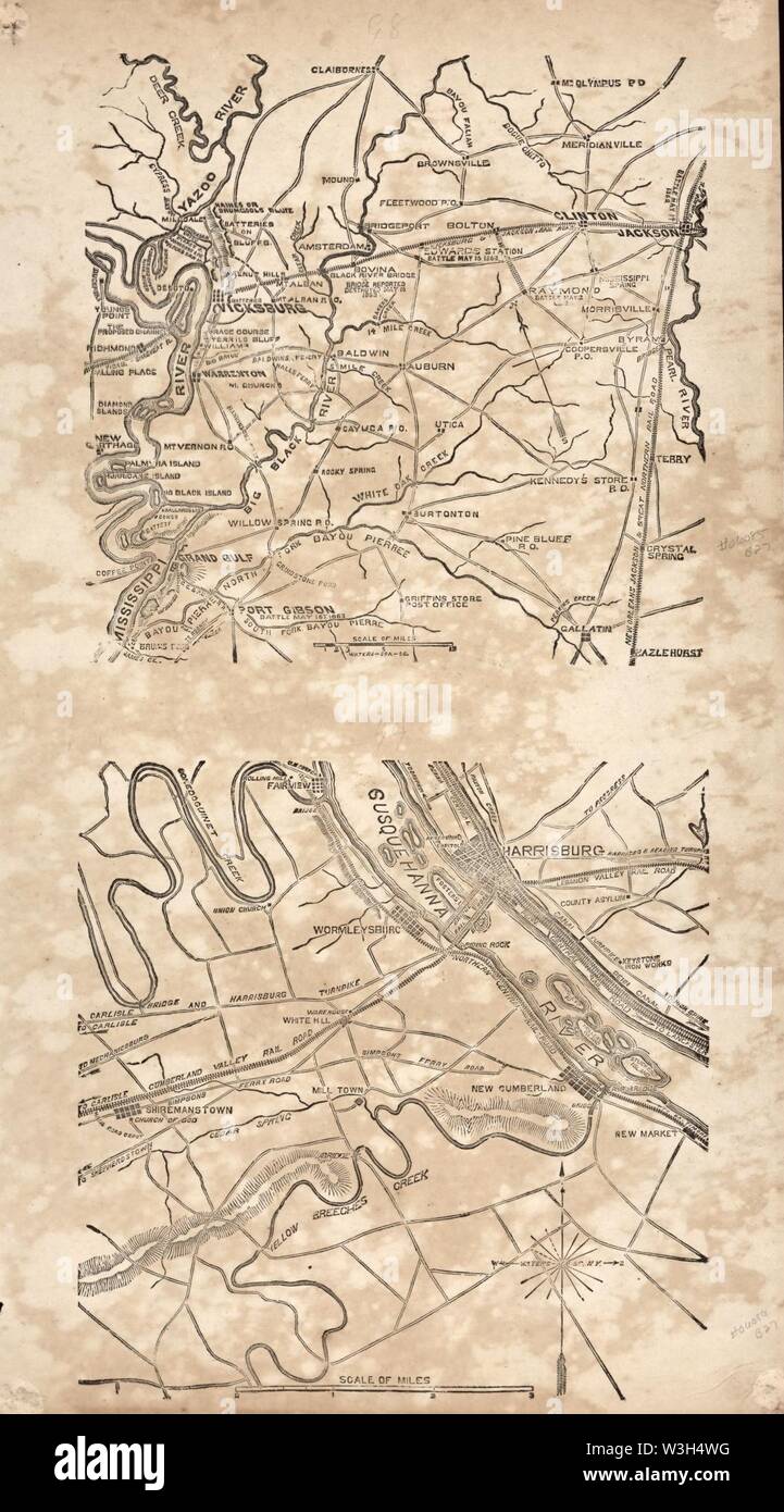 Civil War proof maps United States - Civil War Proof Maps United States W3H4WG