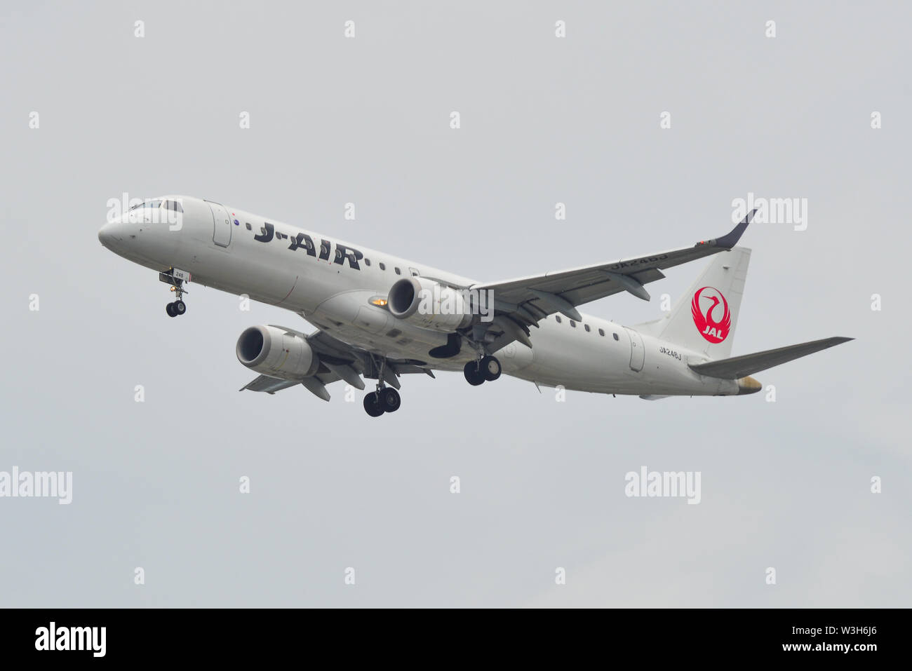 Osaka, Japan - Jun 26, 2019. JA252J J-Air Embraer ERJ-190STD