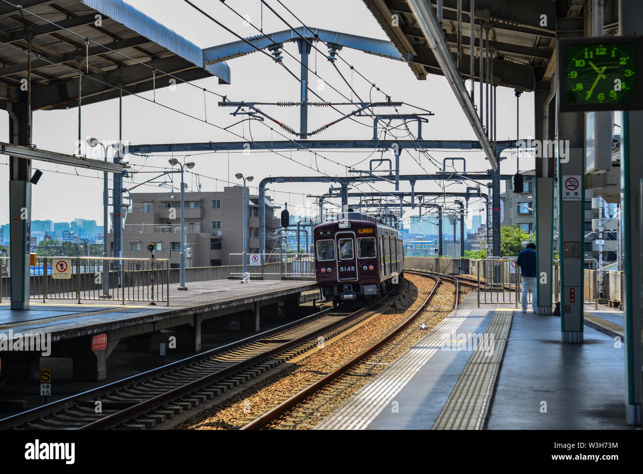Kyoto, Japan - Jun 24, 2019. Kintetsu Railway Station in Kyoto, Japan. Kintetsu is the largest railway system, excluding Japan Railways Group. Stock Photo