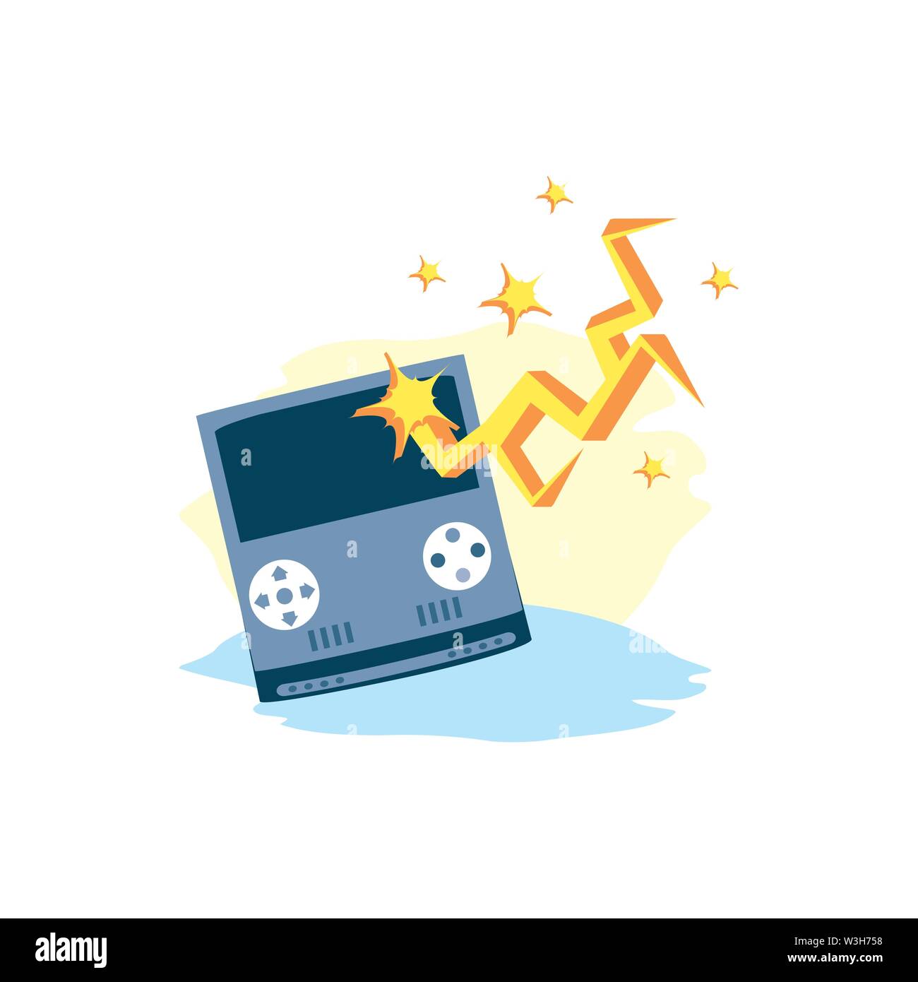 handle video game with power ray vector illustration design Stock ...