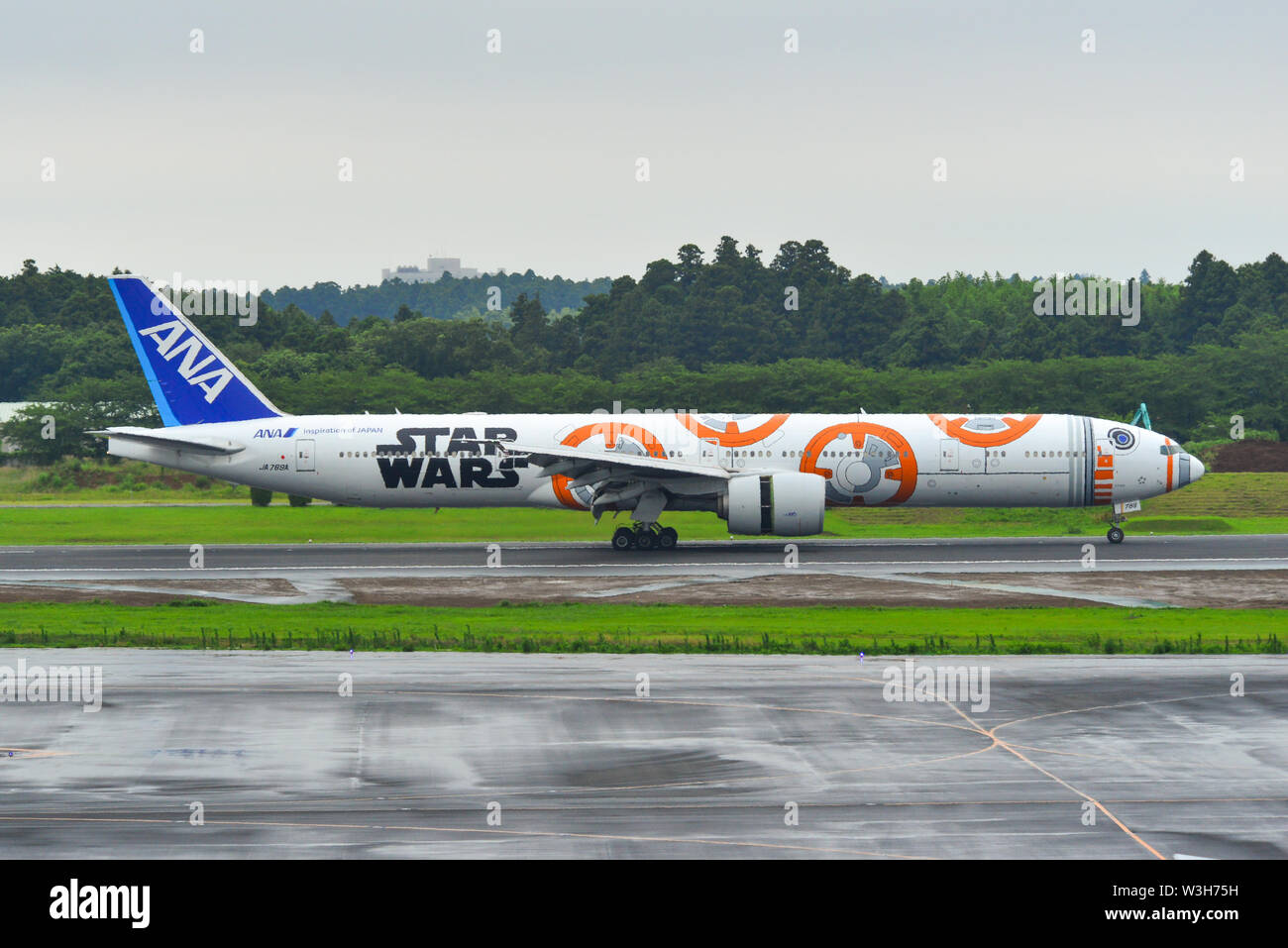 Tokyo, Japan - Jul 4, 2019. JA789A ANA All Nippon Airways Boeing