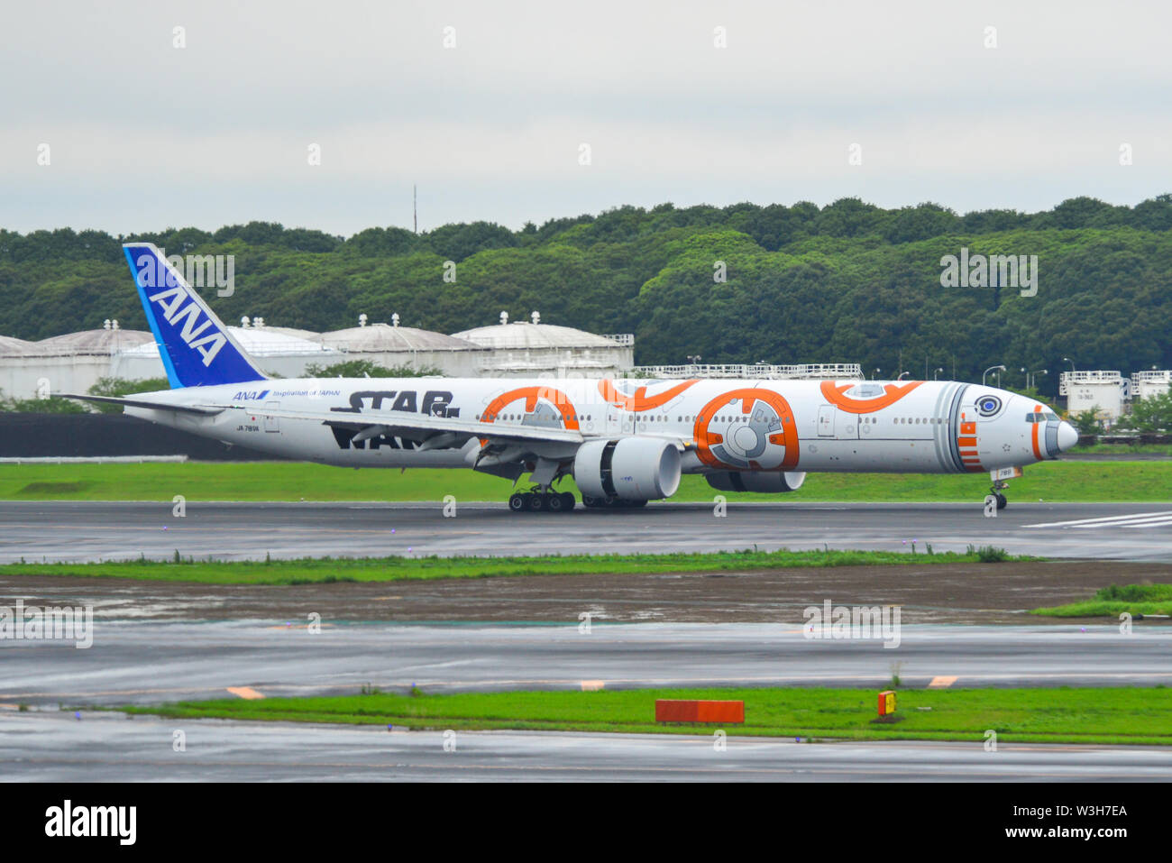 Tokyo, Japan - Jul 4, 2019. JA789A ANA All Nippon Airways Boeing