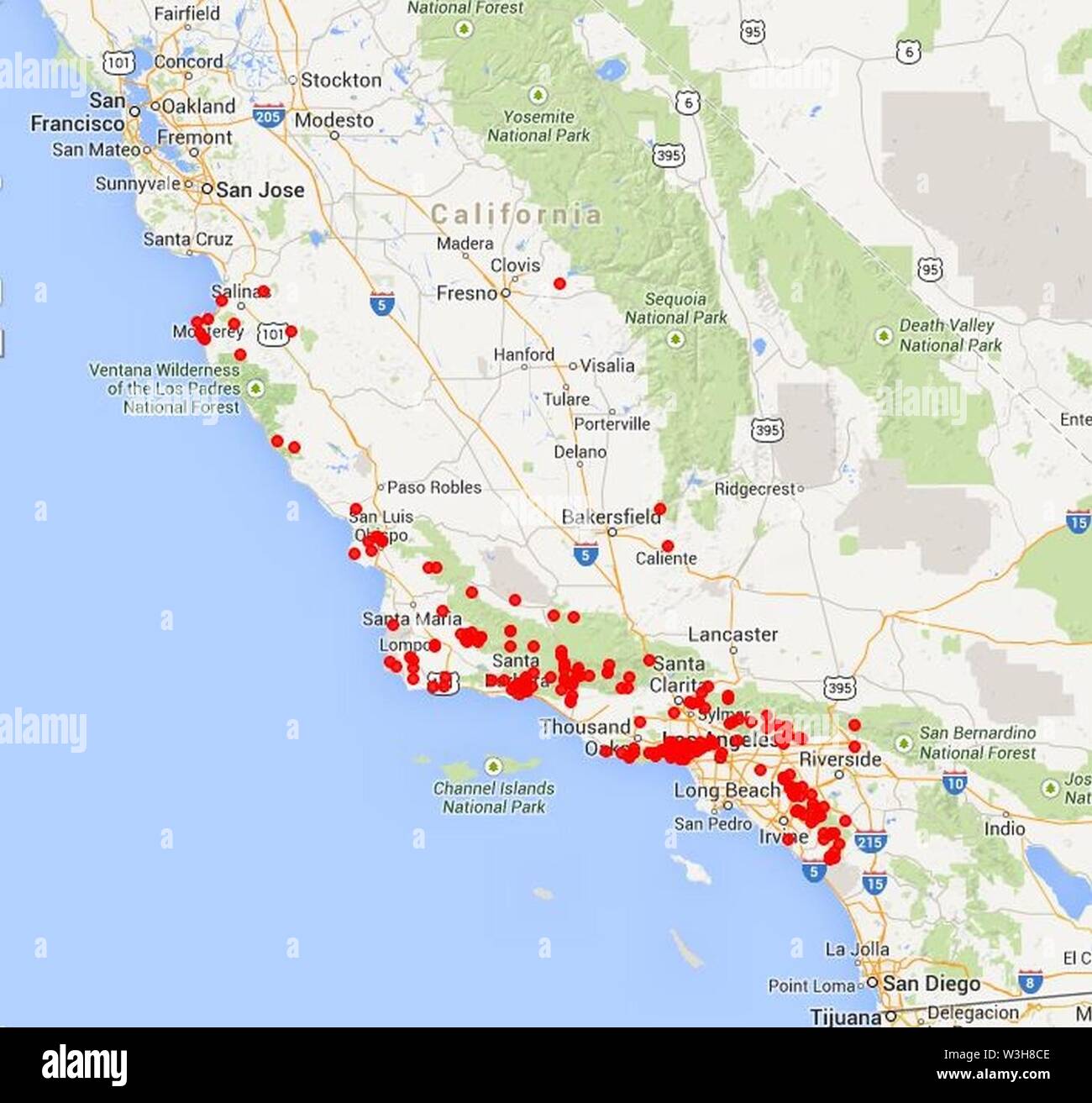 Clarkia map hires stock photography and images Alamy