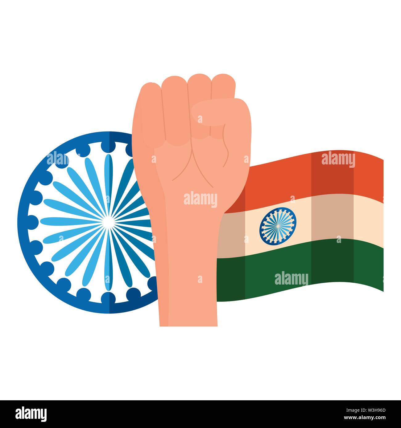 indian flag with map and ashoka chakra Stock Vector Image & Art - Alamy