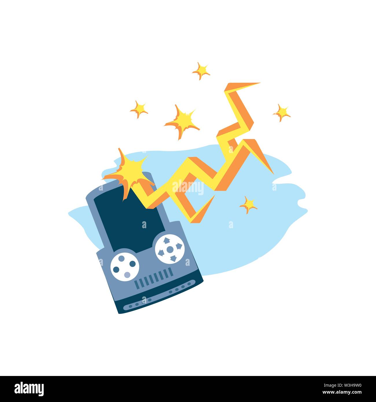 handle video game with power ray vector illustration design Stock ...